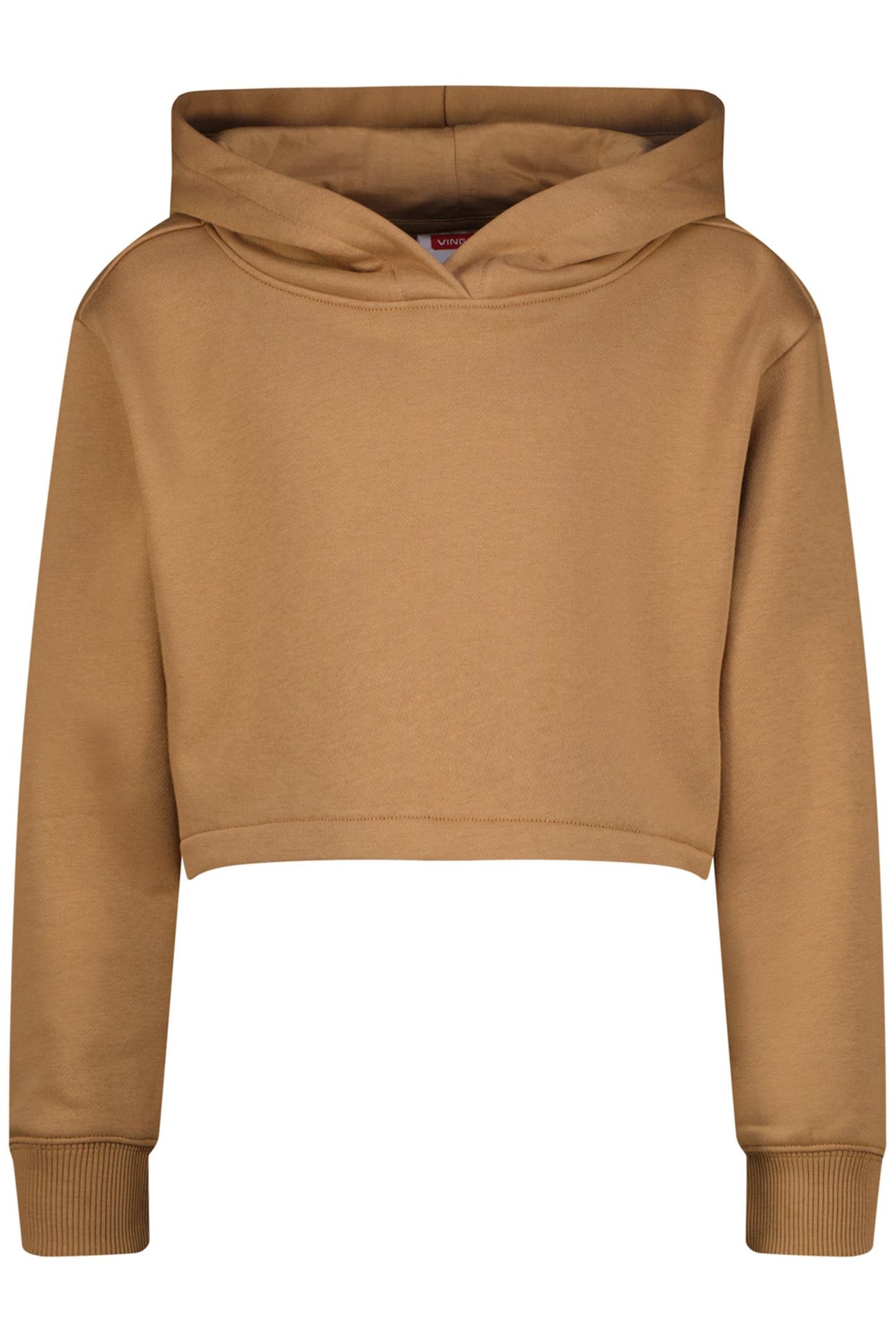 GIRLS G-BASIC-SWEAT-HOODY CROP HOODY RUSTIC BROWN 1
