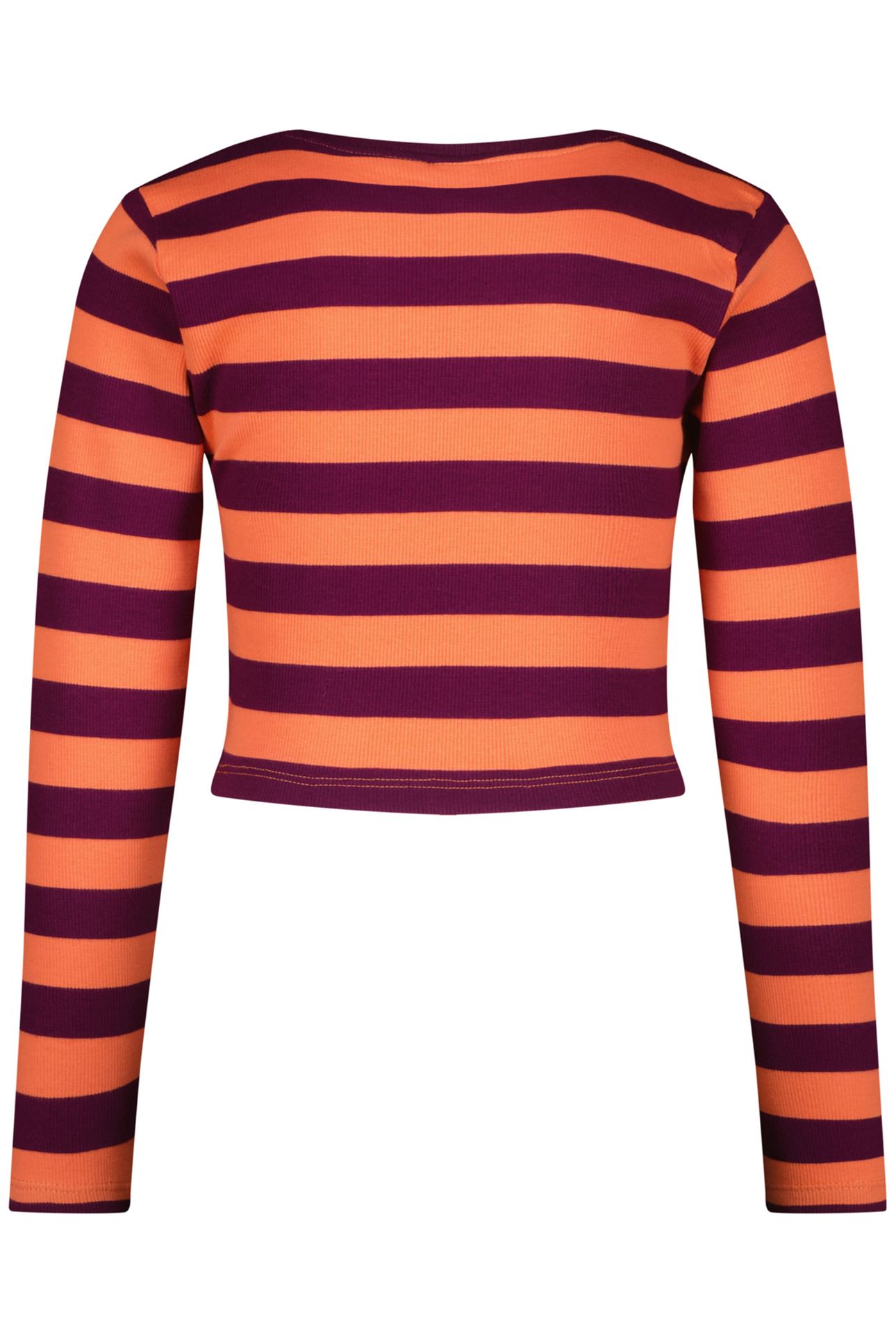 GIRLS G-BASIC-CROP RIB STRIPE T-SHIRT FRESH CORAL 4