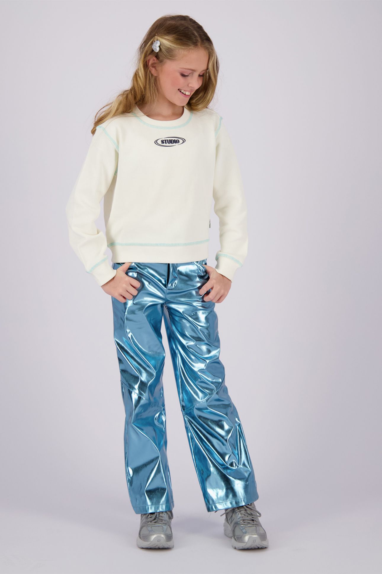 GIRLS NATASJA SWEATER ALMOND MILK 1