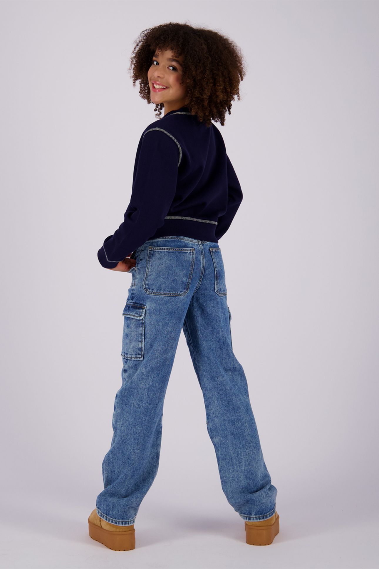 GIRLS NATASJA SWEATER DEEP DARK BLUE 2