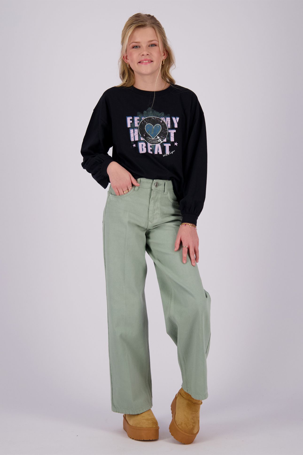 GIRLS JEANIN T-SHIRT DEEP BLACK 1