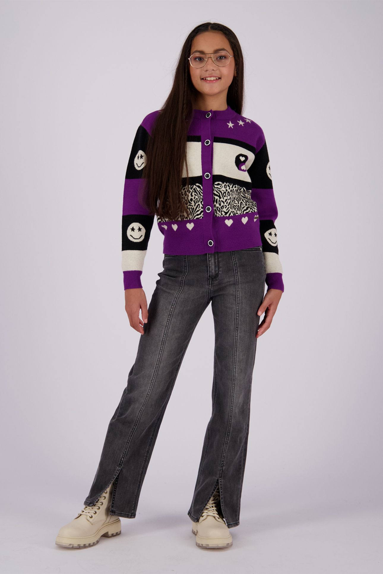 GIRLS MINDY VEST MULTICOLOR PURPLE 1