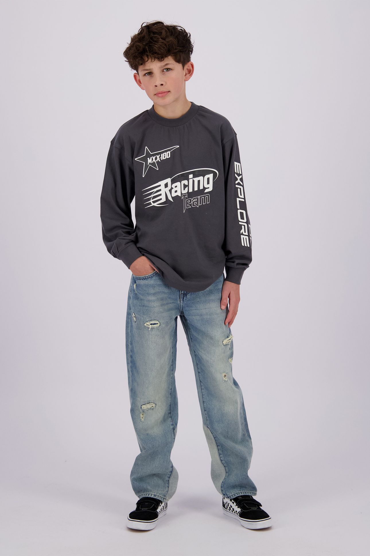 BOYS JITCH T-SHIRT DARK STONE 1