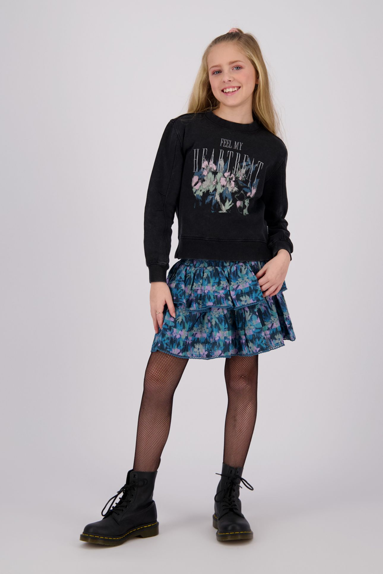 GIRLS QARLIEKE MINI SKIRT DEEP BLACK 1