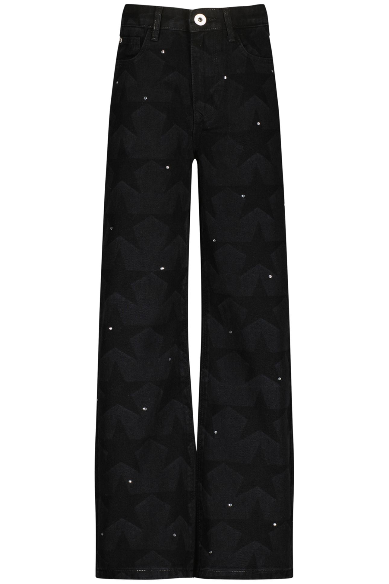 GIRLS CATO STAR JEANS WASHED BLACK 3