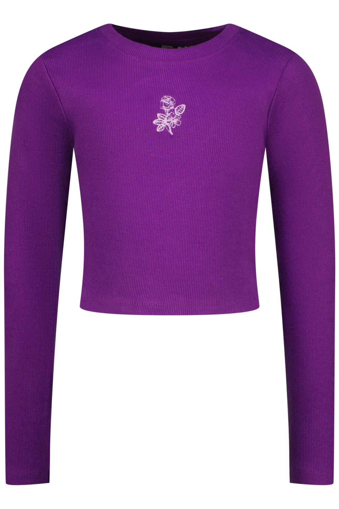 GIRLS G-BASIC-RIB LONGSLEEVE T-SHIRT ULTRA PURPLE 1