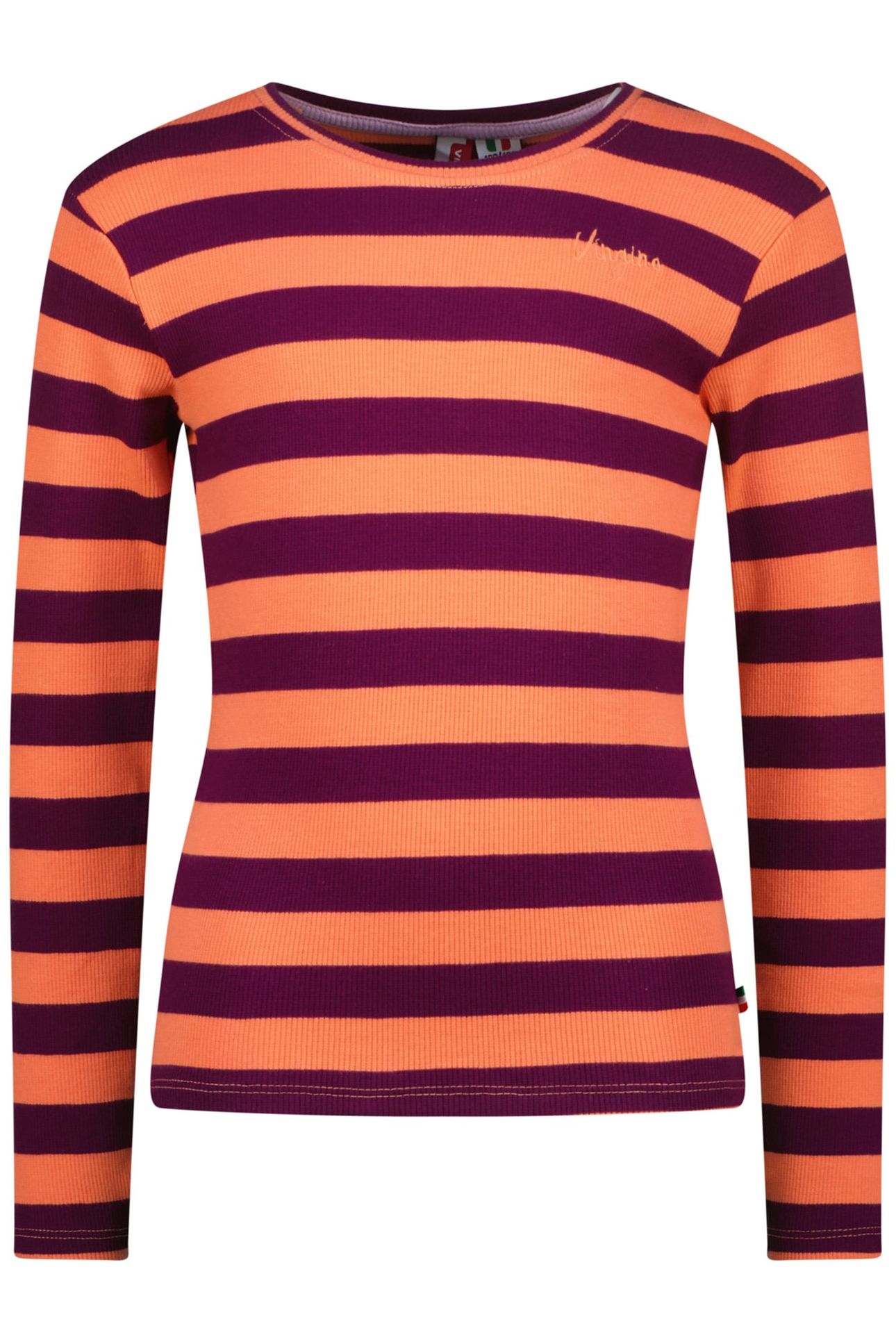 GIRLS G-BASIC-RIB STRIPE T-SHIRT FRESH CORAL 1