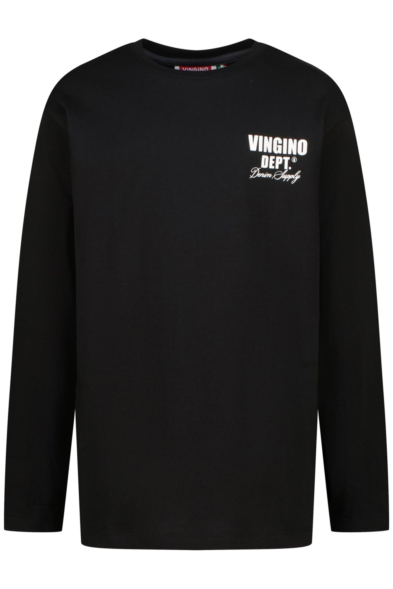 BOYS BASIC LOGO TEE T-SHIRT DEEP BLACK 1