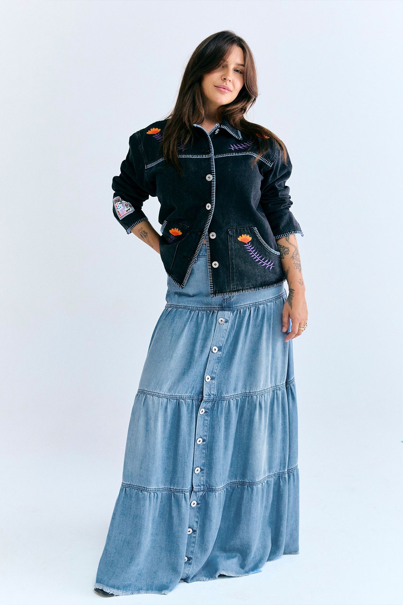 TINA DENIM SKIRT BLUE 2