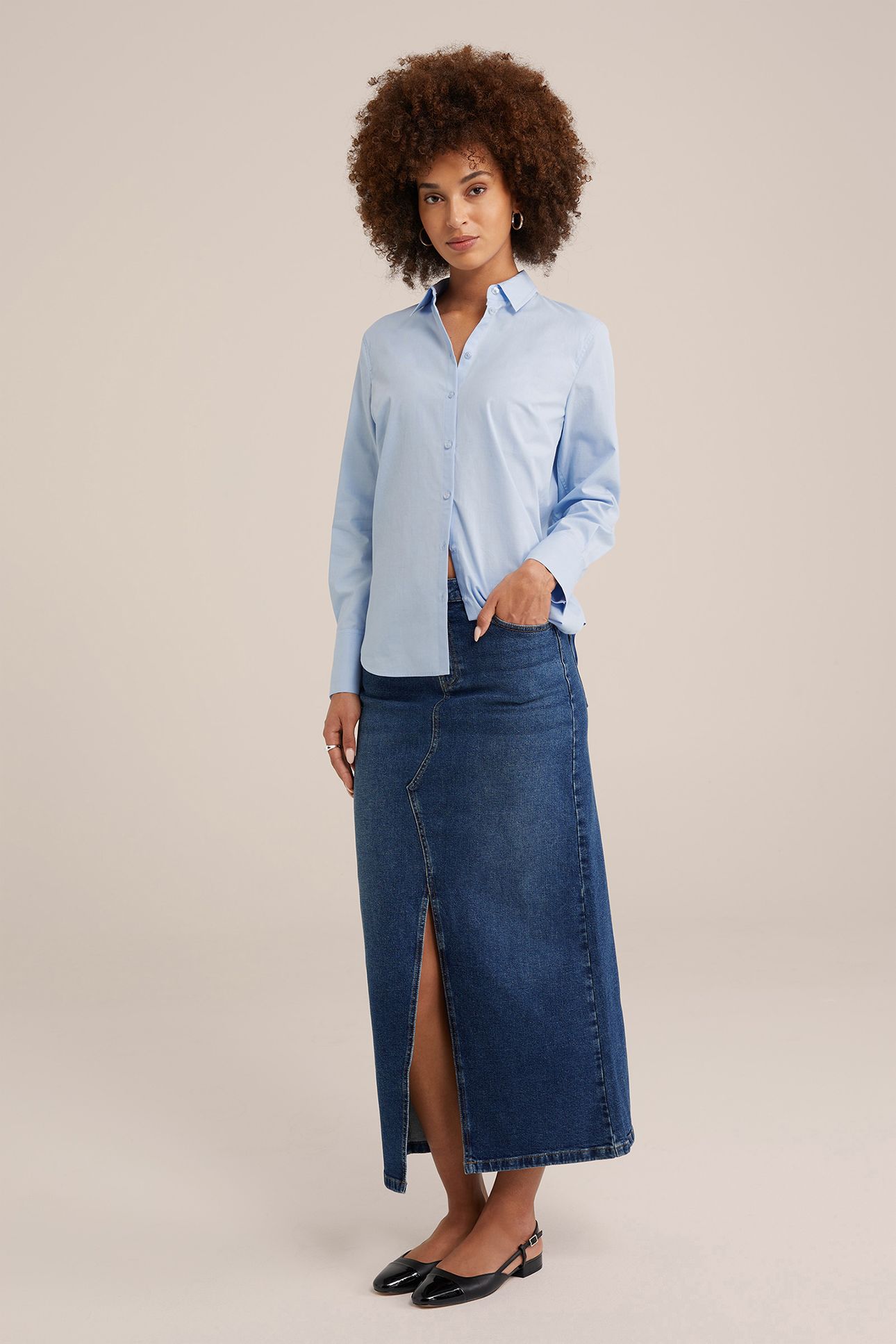 SKIRT MAXI LENGTH DARK BLUE 3