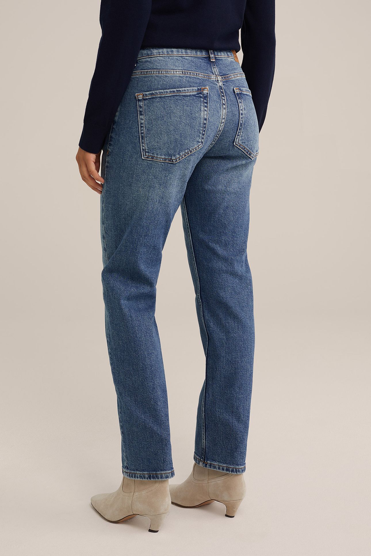 5-POCKET MID WAIST DARK BLUE 2