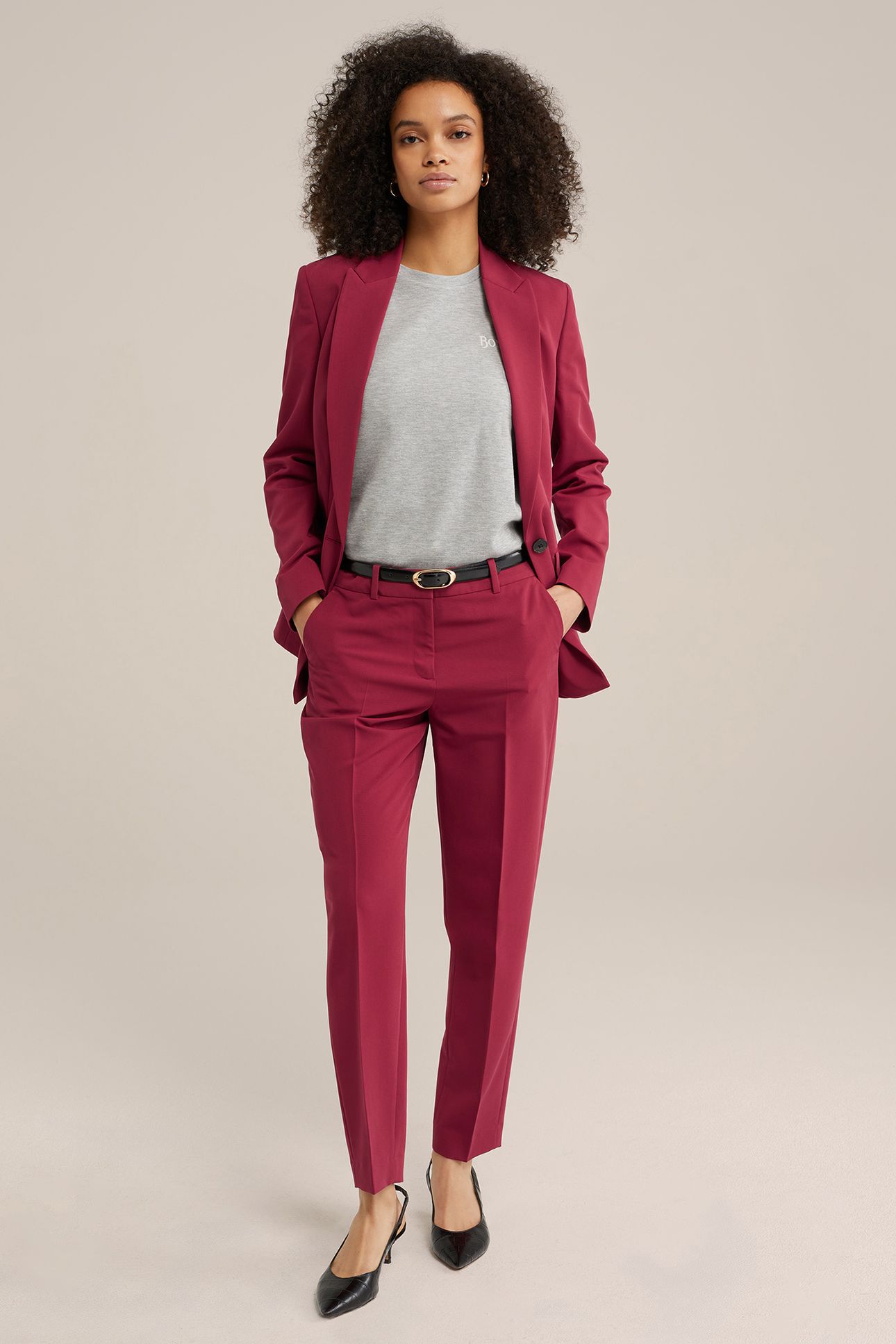 TROUSER BURGUNDY RED 3