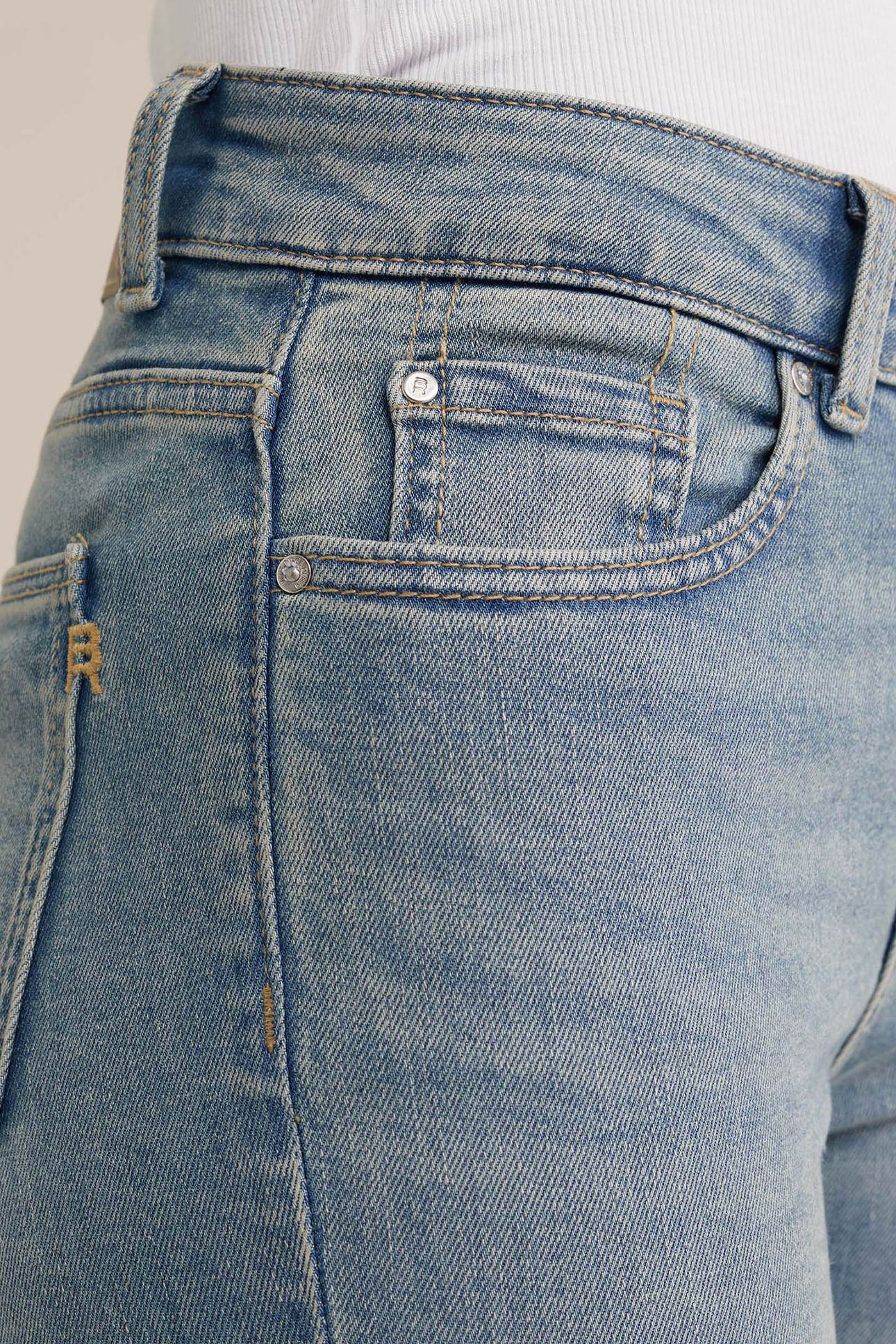 5-POCKET MID WAIST BLUE 5