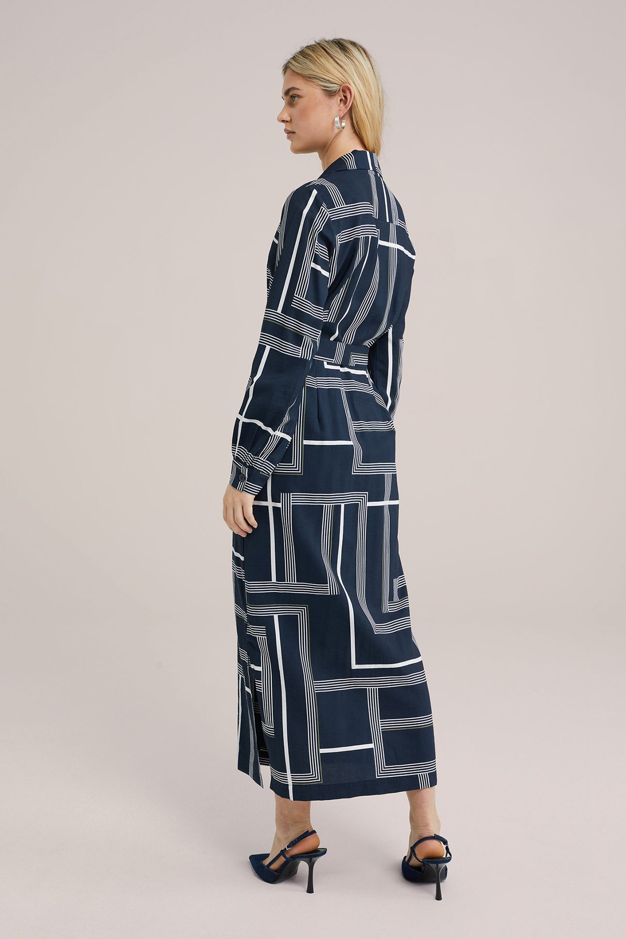DRESS MID LENGTH NAVY BLUE 2