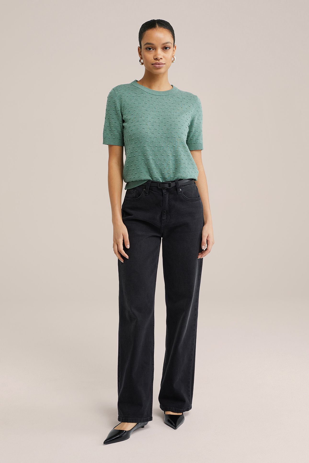 KNITTED PULLOVER LIGHT GREEN 3