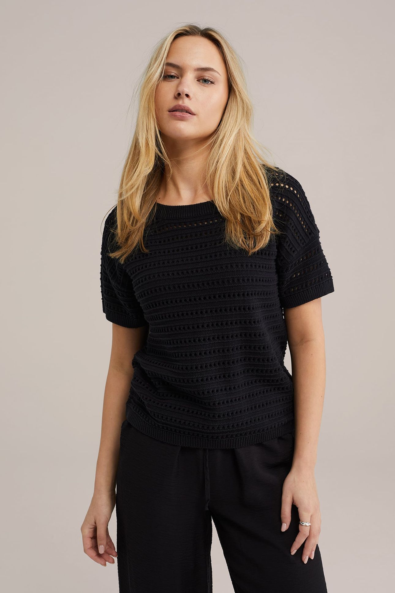 KNITTED PULLOVER BLACK 1