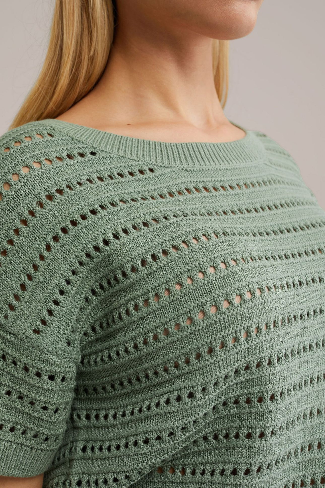 KNITTED PULLOVER LIGHT GREEN 5