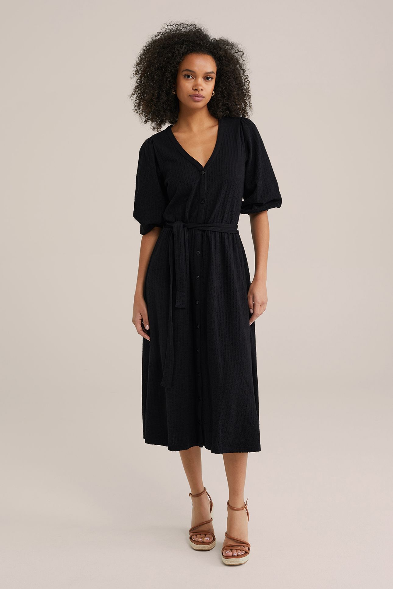 DRESS MIDI BLACK 1