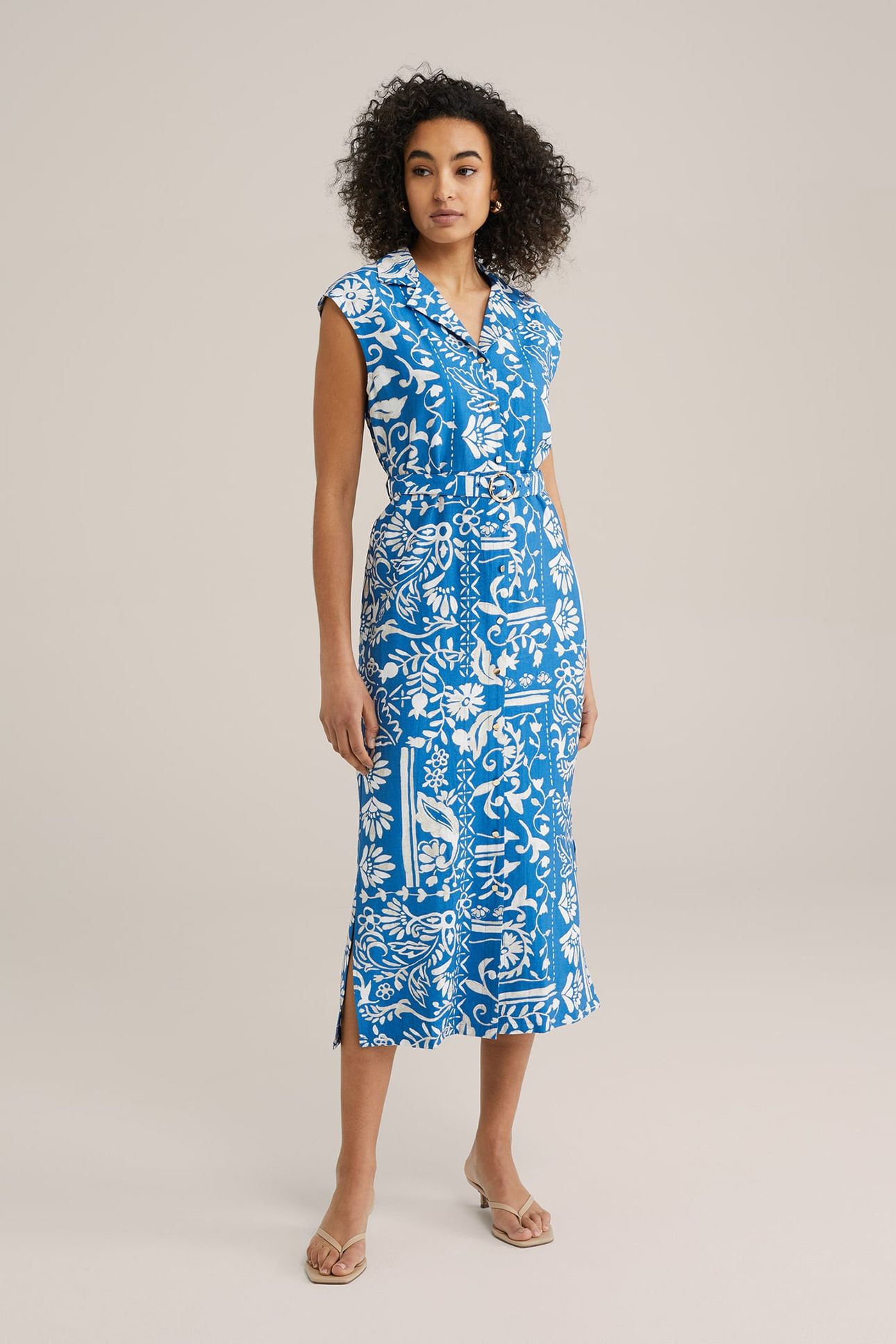 DRESS MID LENGTH COBALT BLUE 1