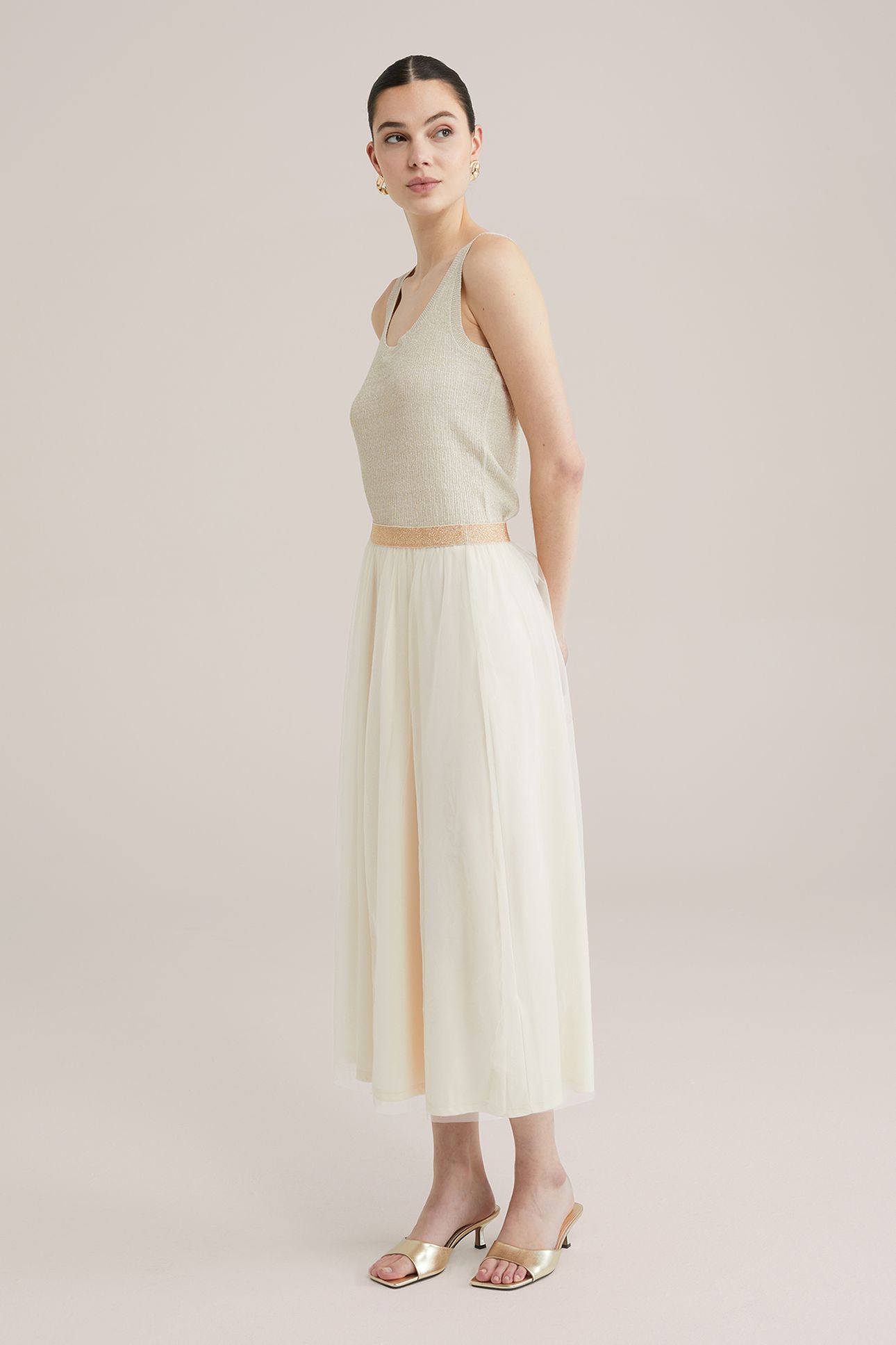 SKIRT MEDIUM LENGTH GOLD 3