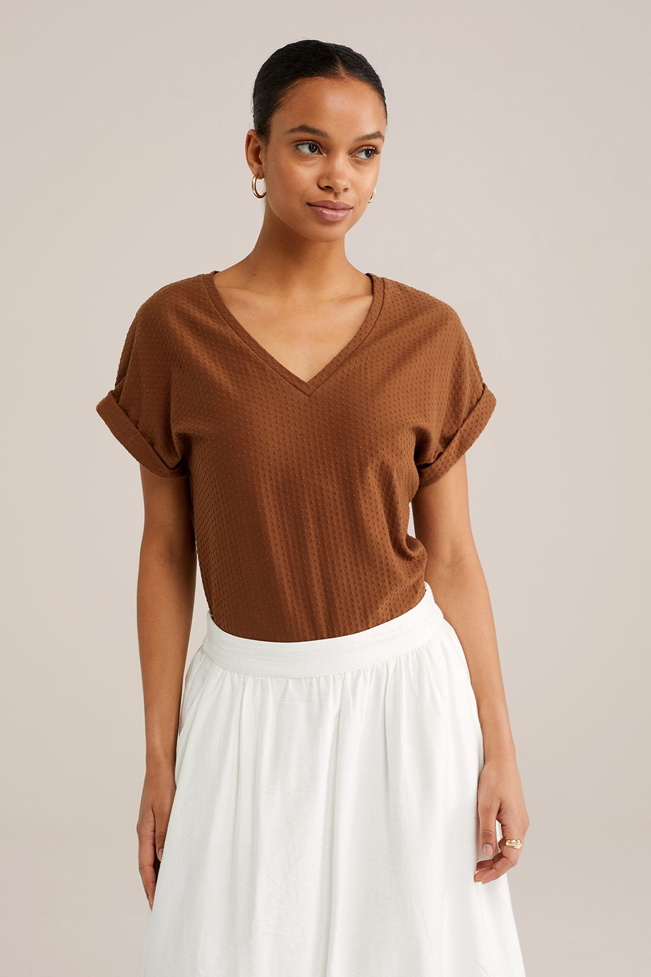 T-SHIRT LIGHT BROWN 1