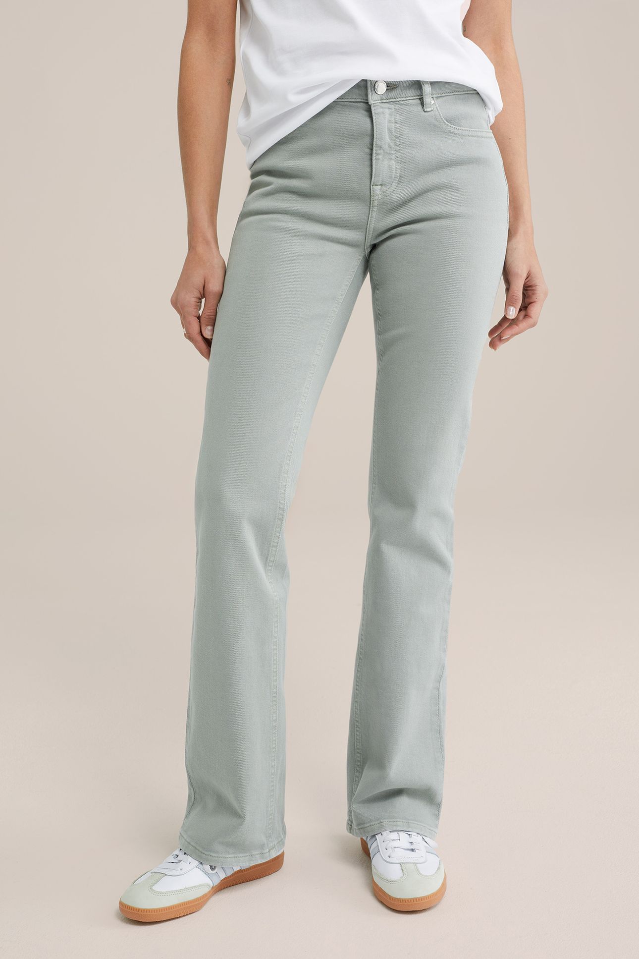 5-POCKET MID WAIST GREYISH GREEN 1