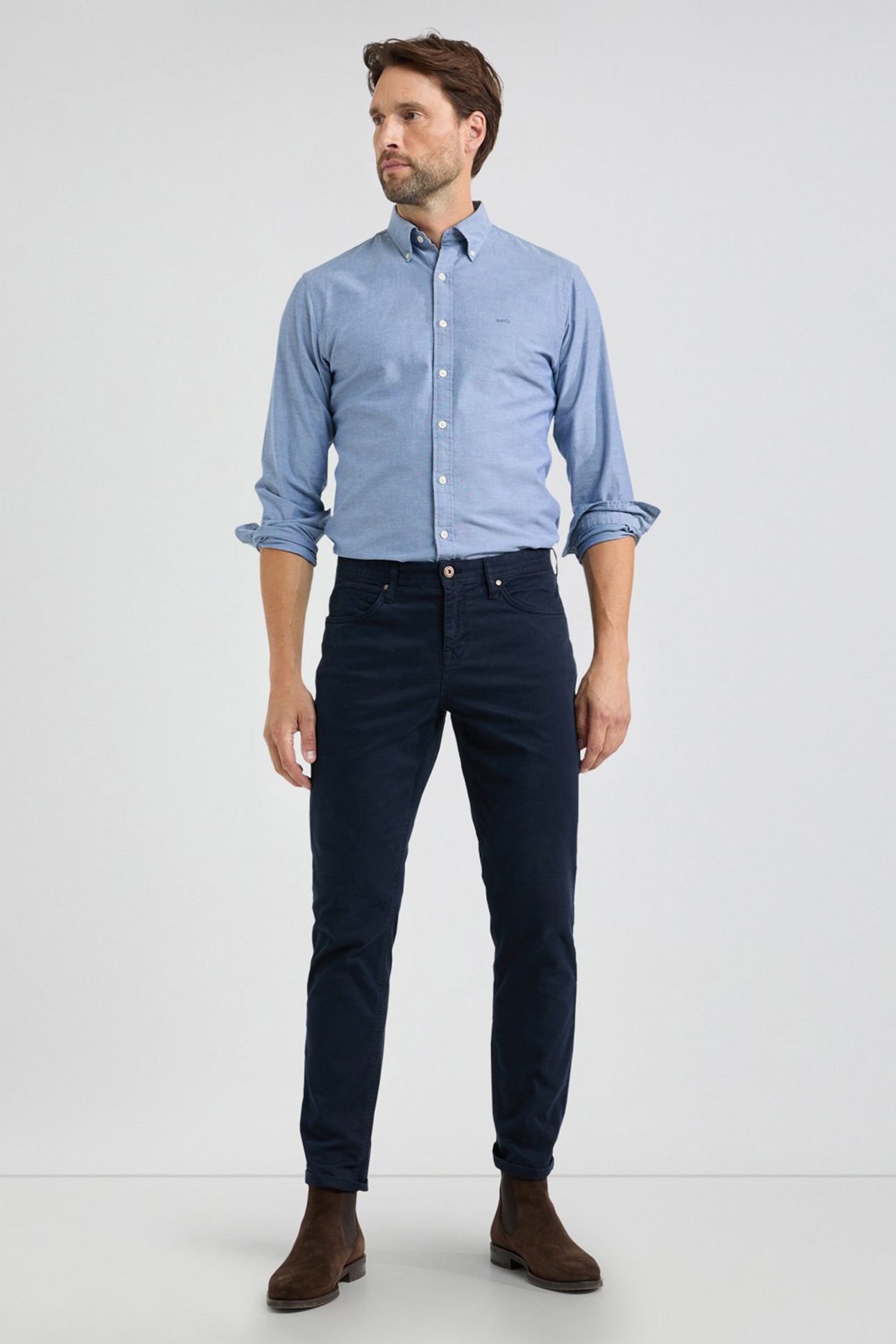 STRETCH OXFORD SHIRT NAVY 4