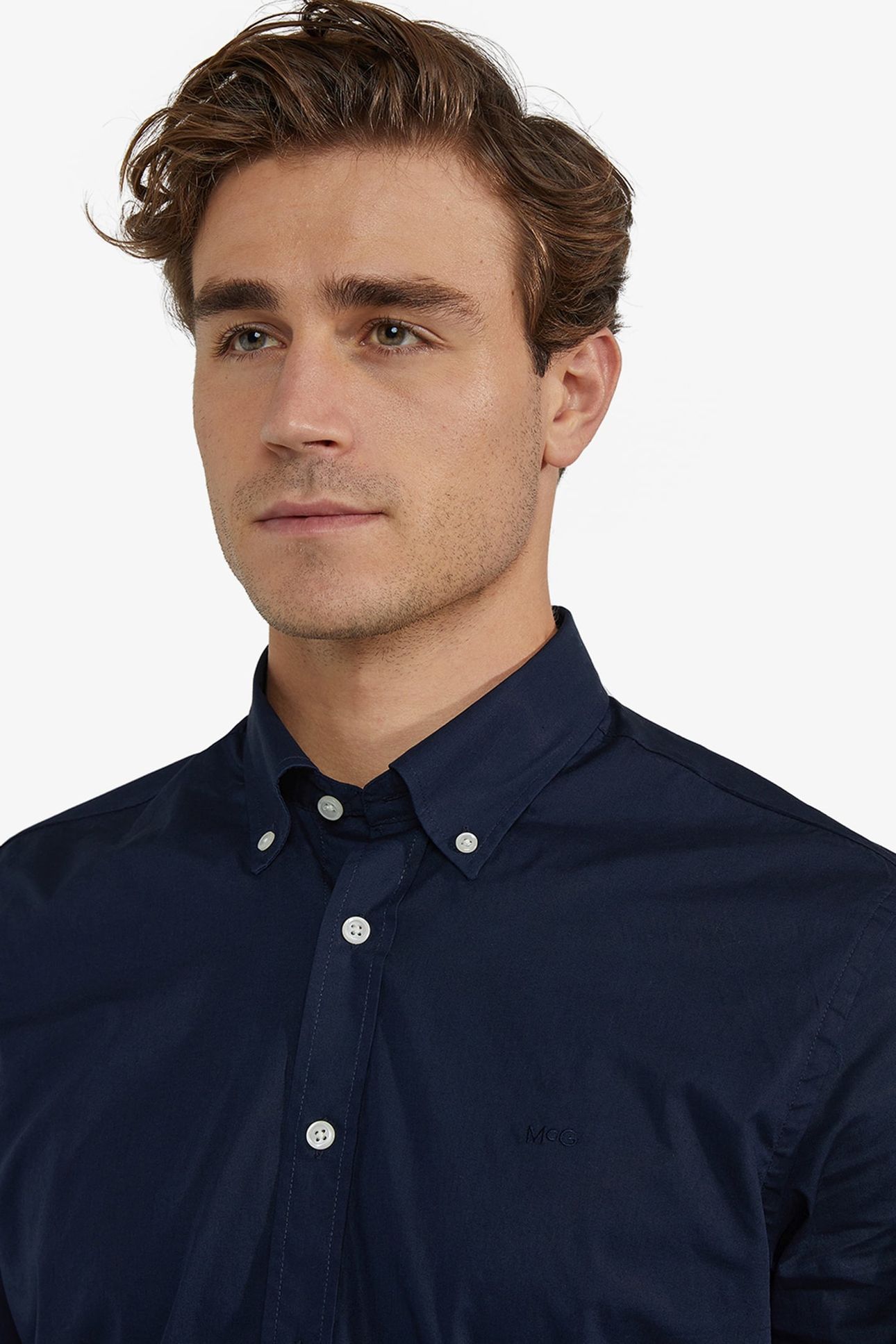 STRETCH POPLIN SHIRT NAVY 4