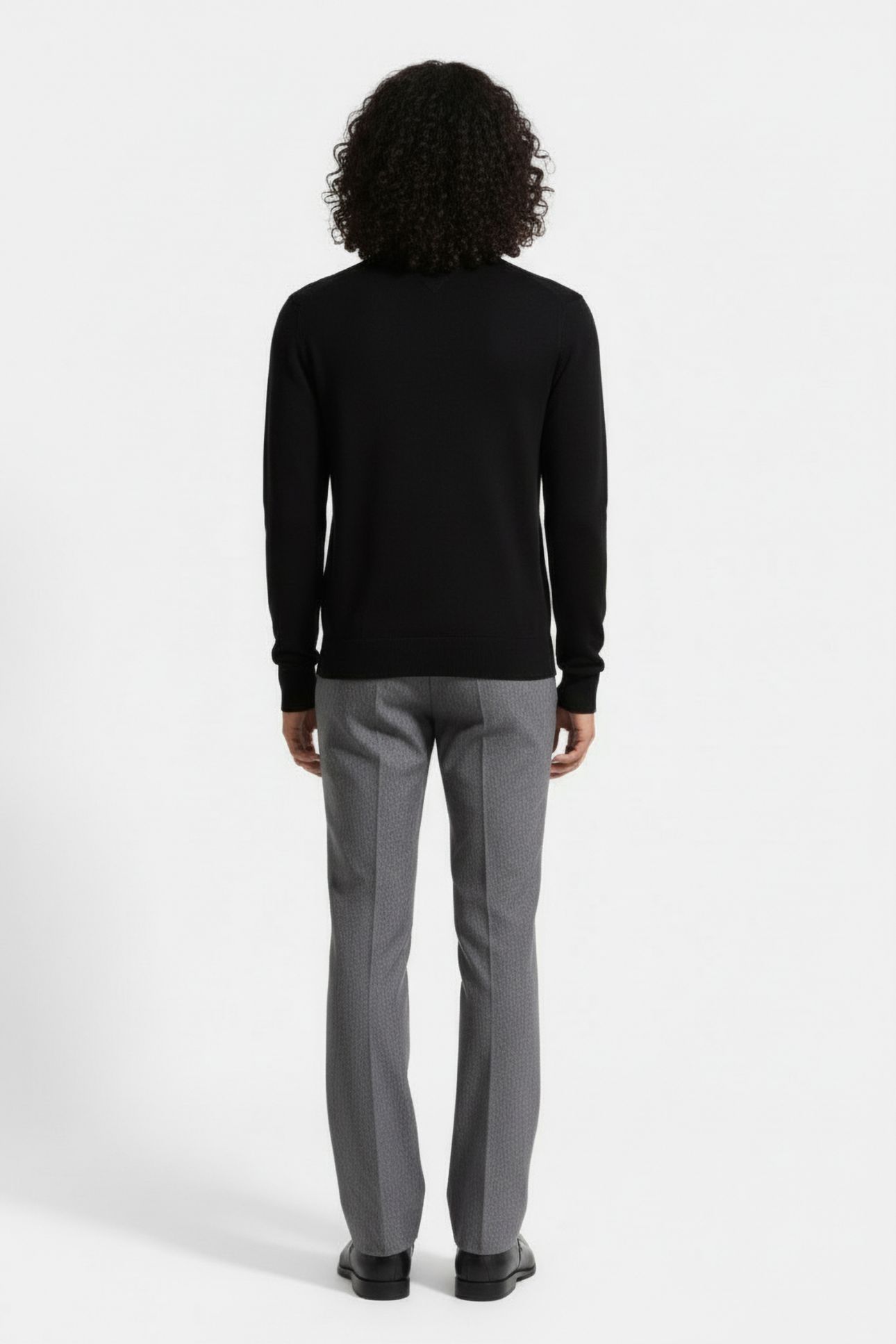 PIMA ORGANIC COTTON CASHMERE JUMPER BLACK 2