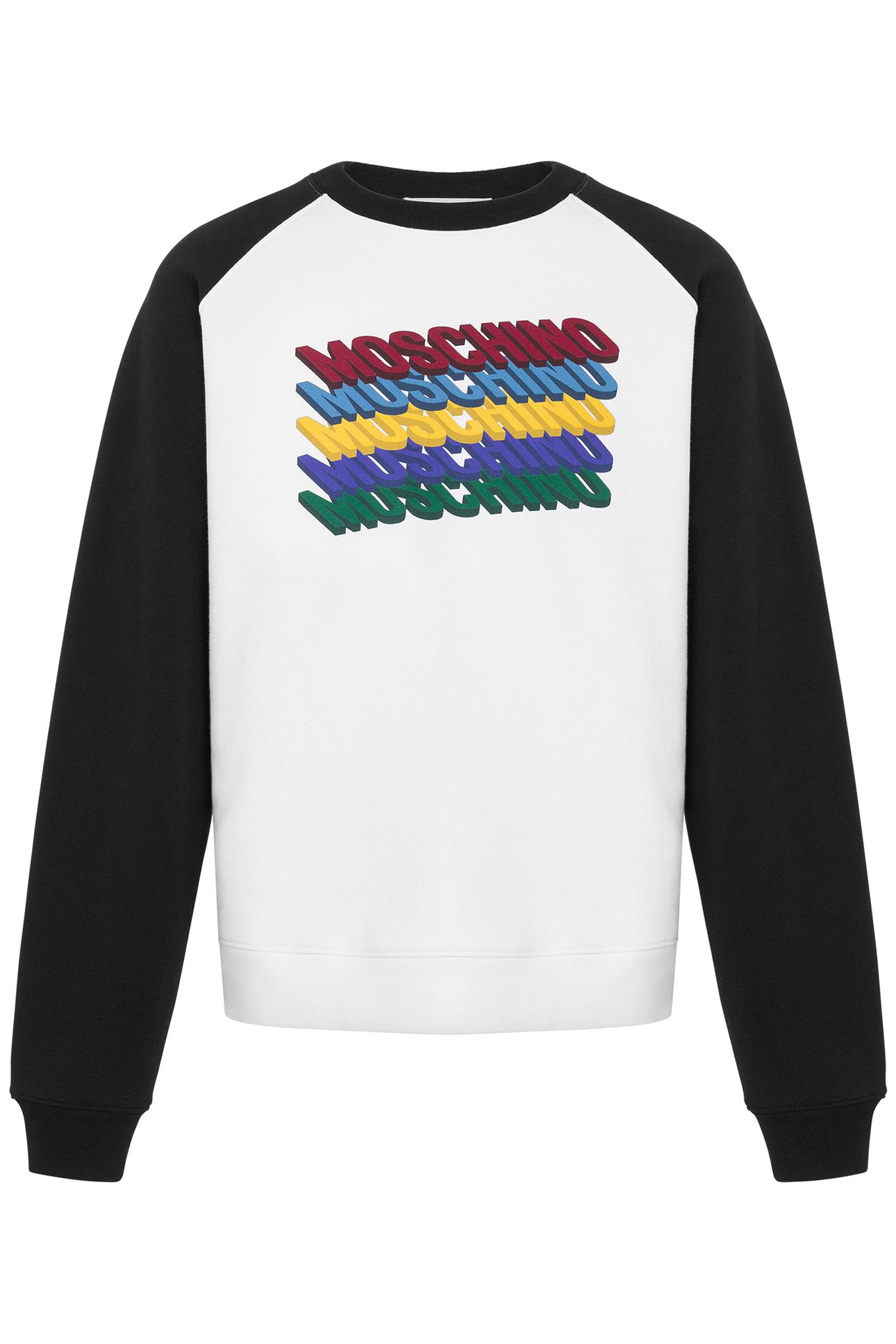 WHITE AND BLACK SWEATSHIRT WITH PRINT WHITE 1