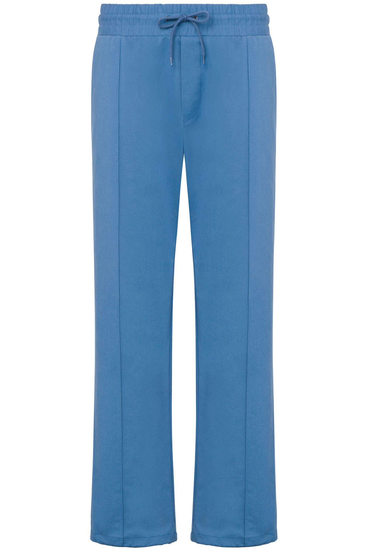 MOSCHINO OUTLINE STRETCH GABARDINE TROUSERS BLUE 3