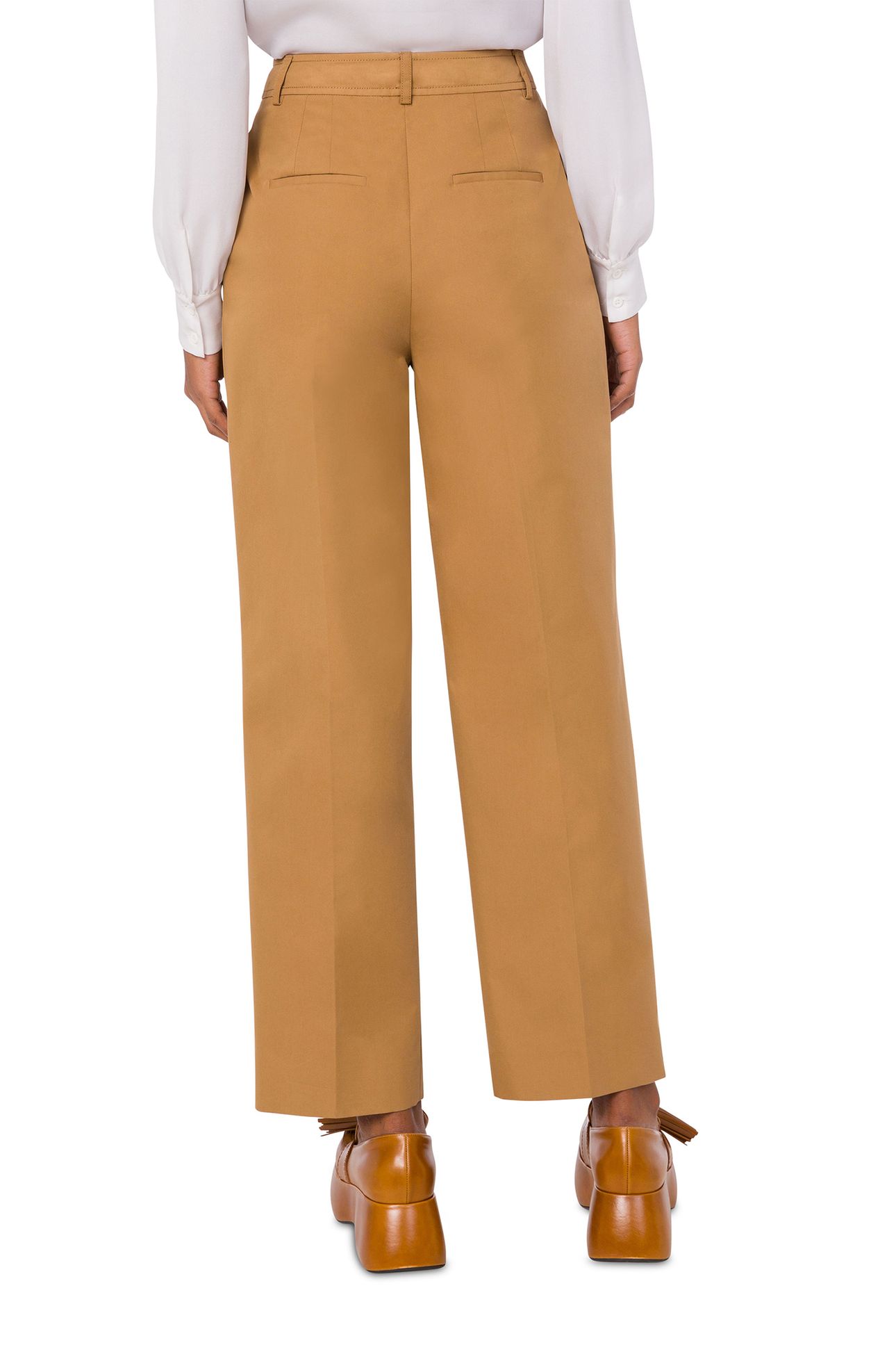 TROUSERS WITH PLEATS BROWN 2