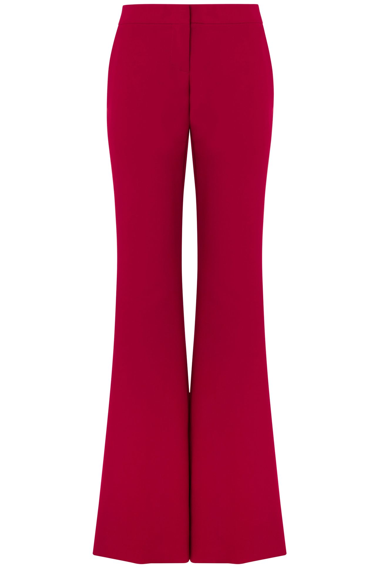 FLARE CREPE TROUSERS RED 3