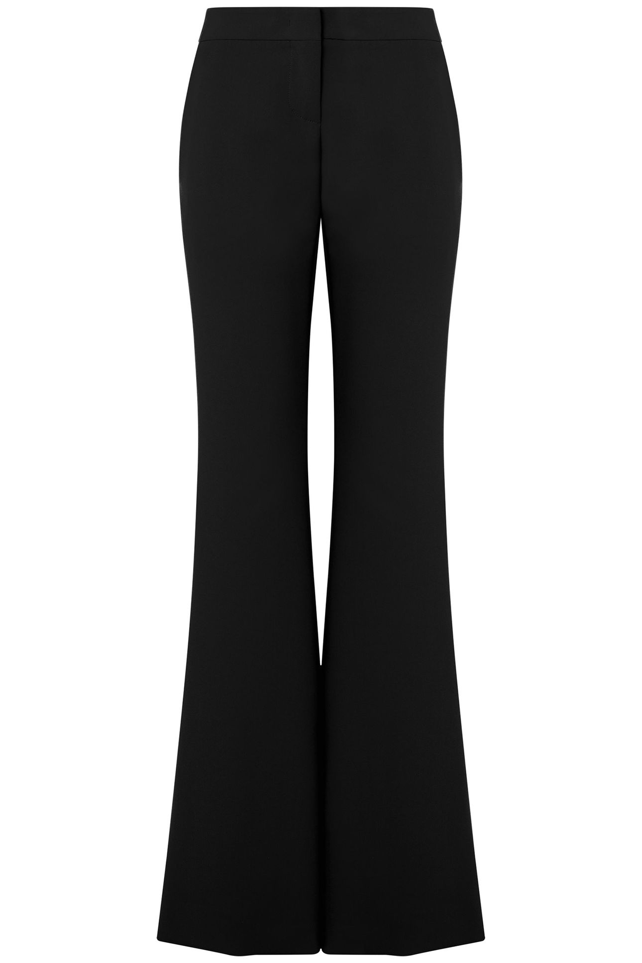 FLARE CREPE TROUSERS BLACK 3