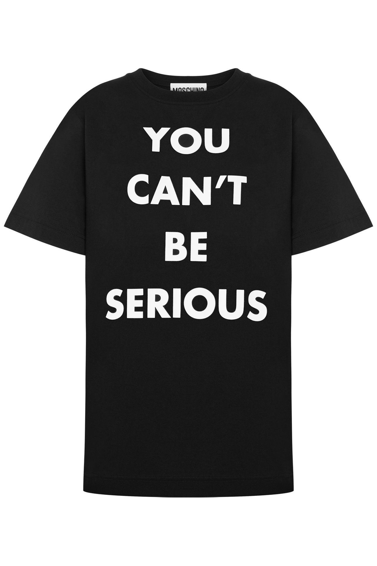 YOU CAN'T BE SERIOUS ORGANIC JERSEY T-SHIRT BLACK 3