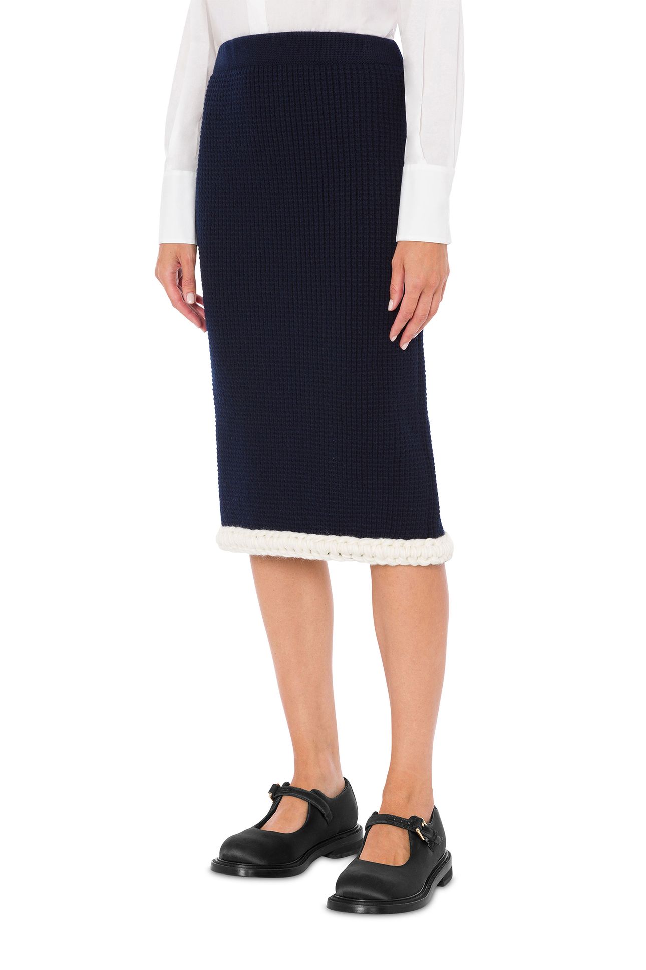 SUPERFINE LAMBSWOOL SKIRT BLUE 1