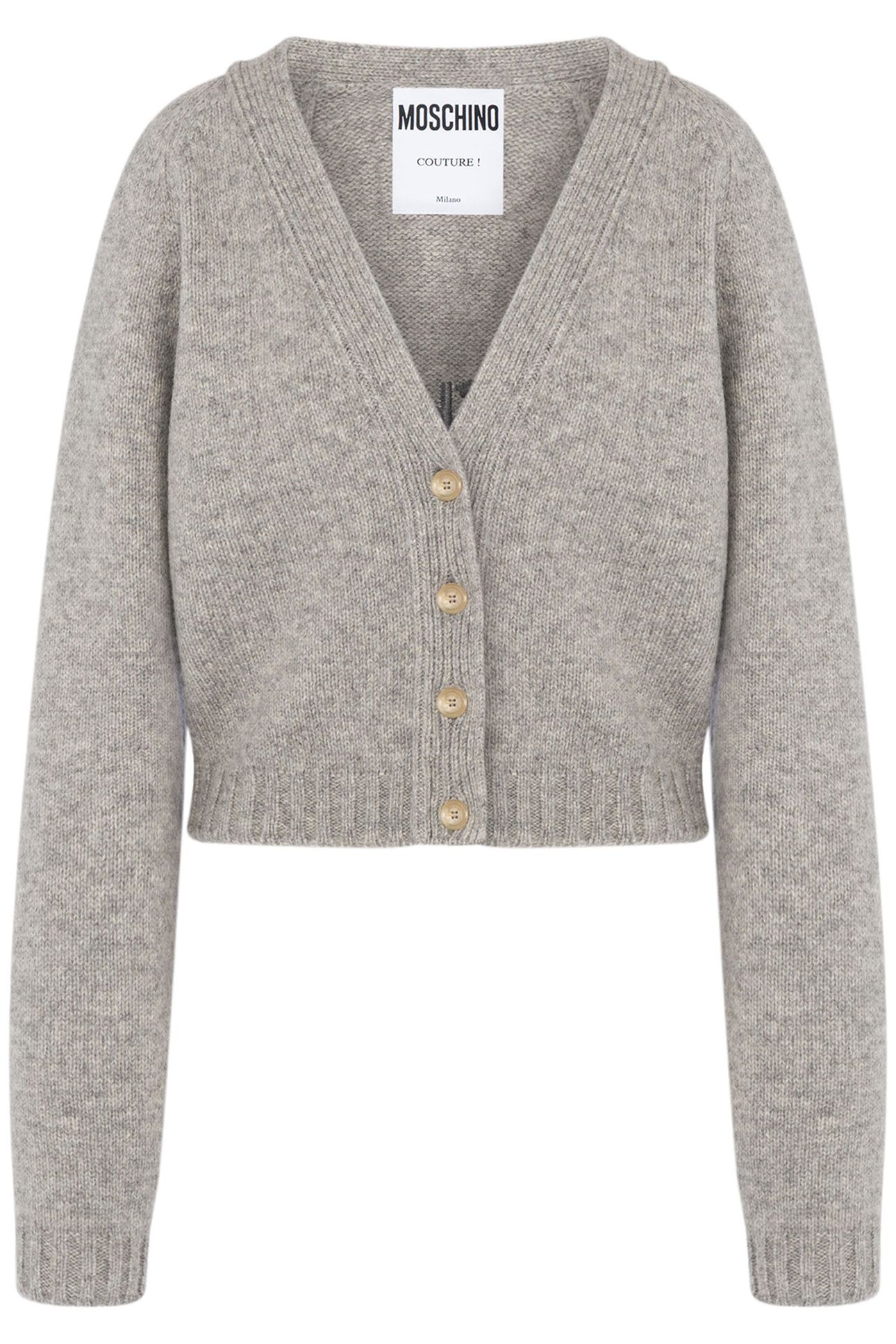 100% SHRUNK CARDIGAN GREY 3