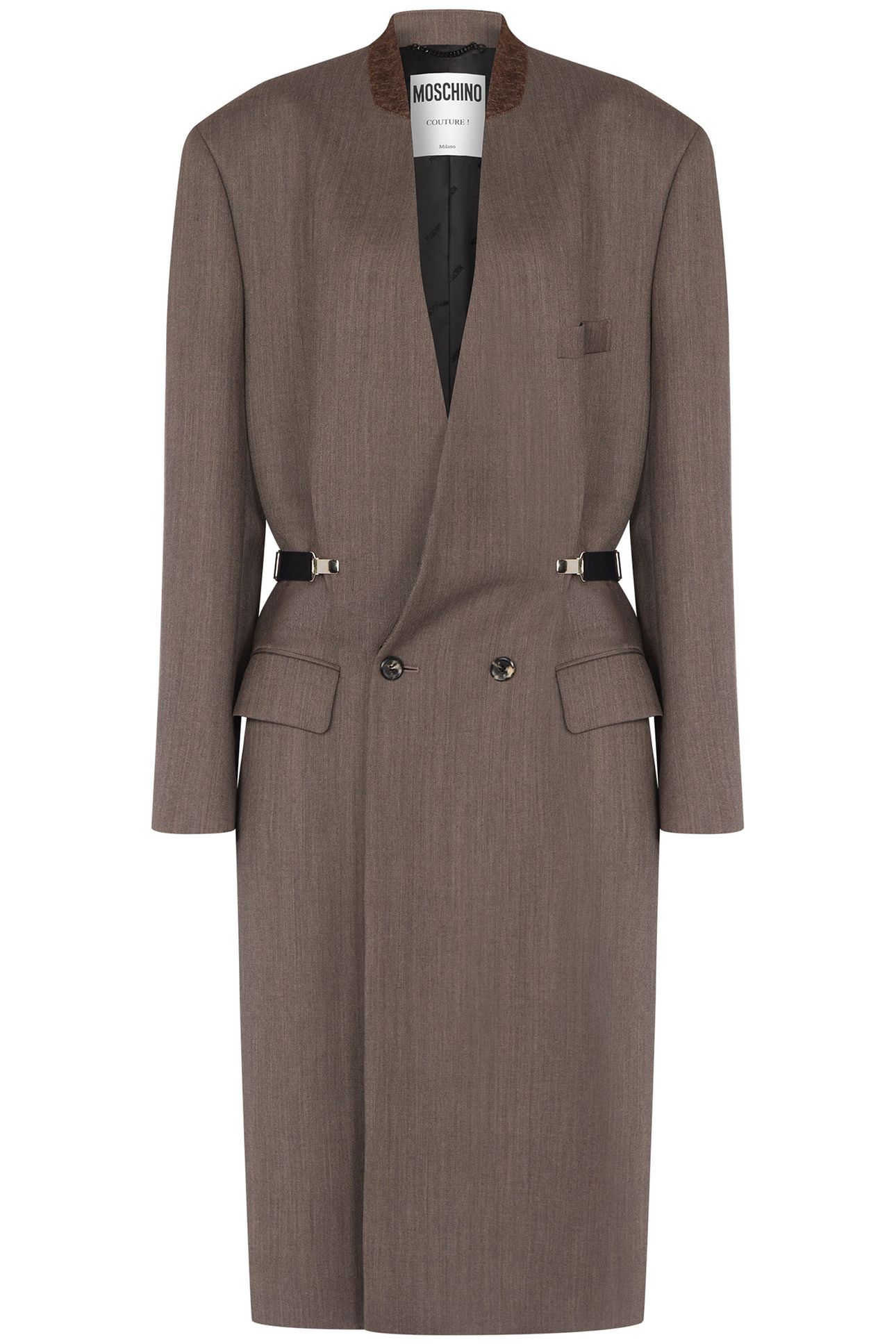 WOOL CANVAS COAT BROWN 3