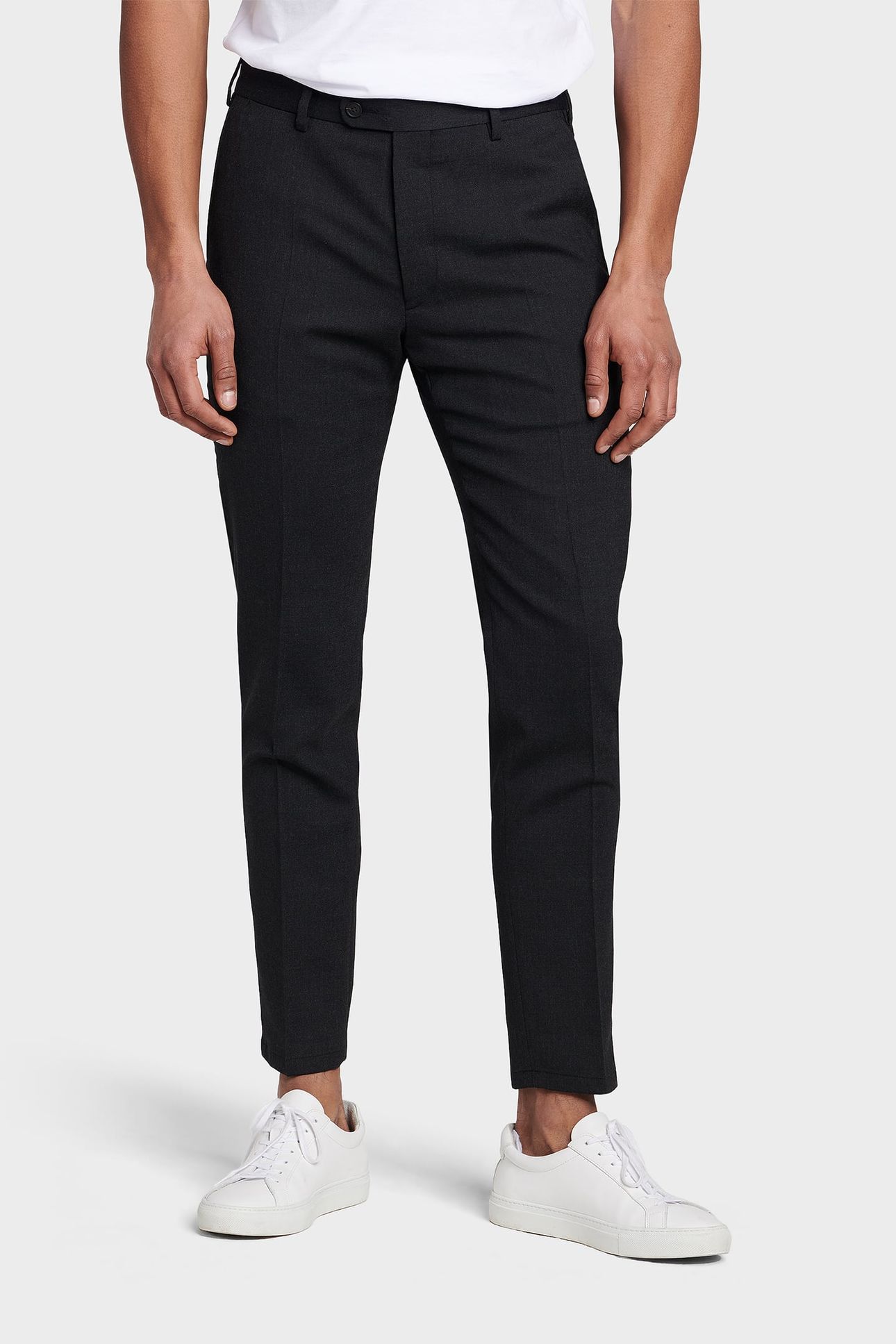 YORK FLANNEL WOOL-STRETCH DARK GREY 1