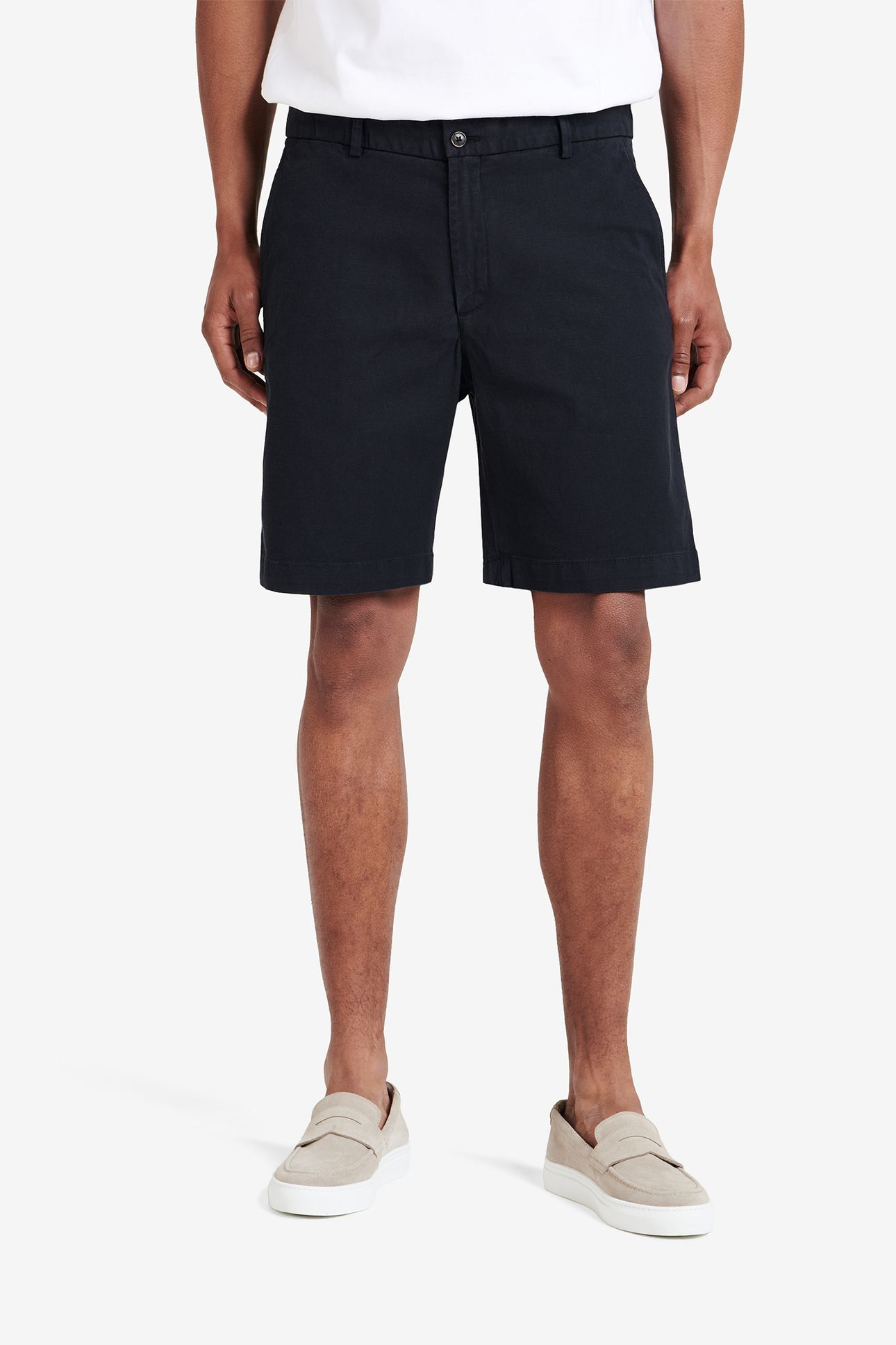 BYRON COTTON-LINEN STRETCH NAVY 1