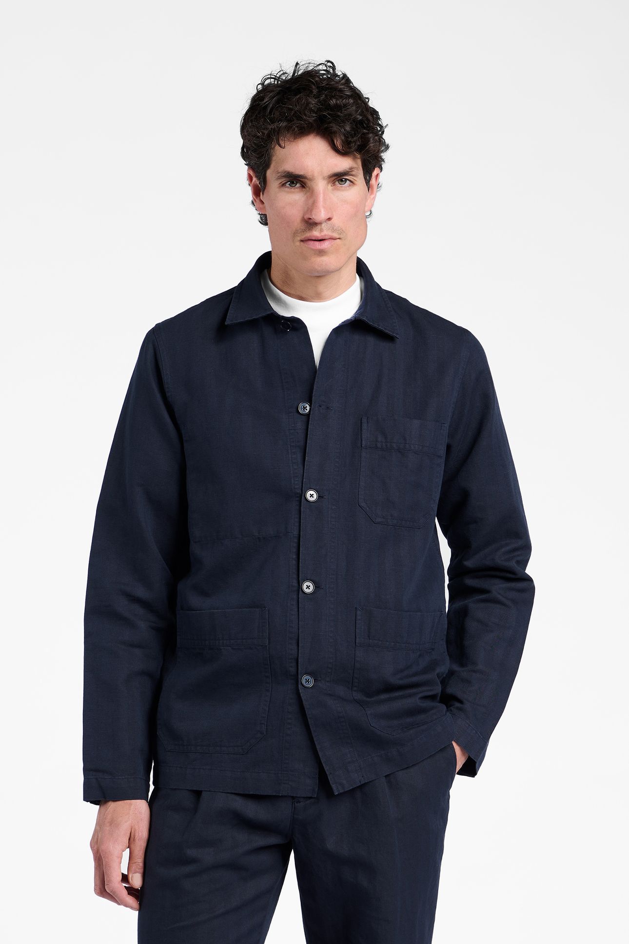 MADISON COTTON-LINEN NAVY 1