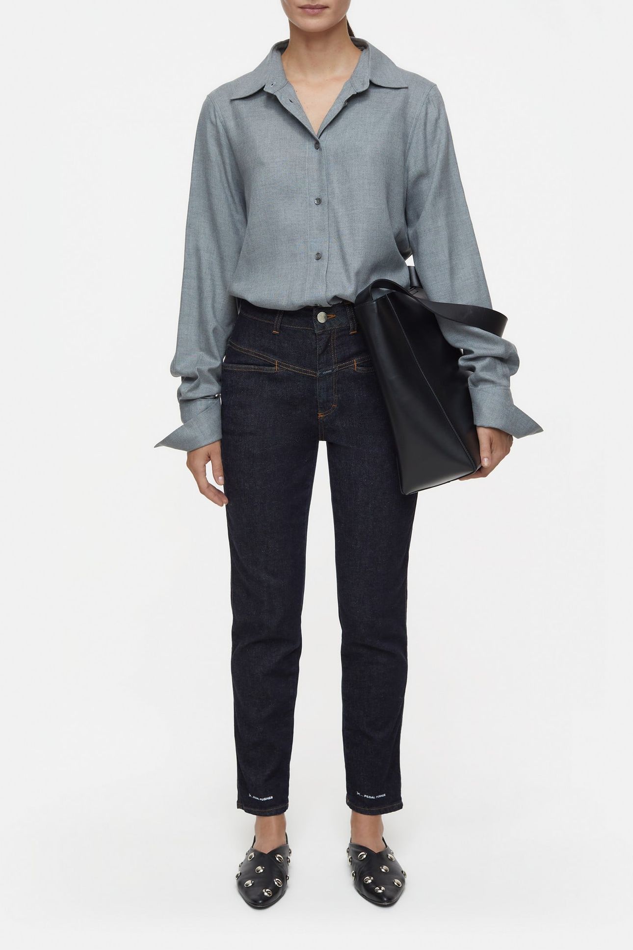 PEDAL PUSHER JEANS DARK BLUE 2