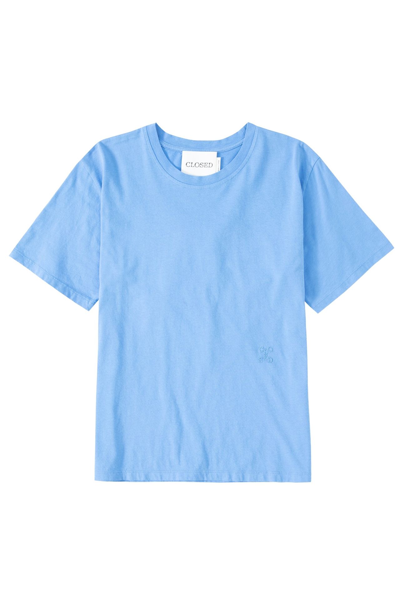 CREW NECK SHORT SLEEVE T-SHIRTS CHAMBRAY BLUE 4