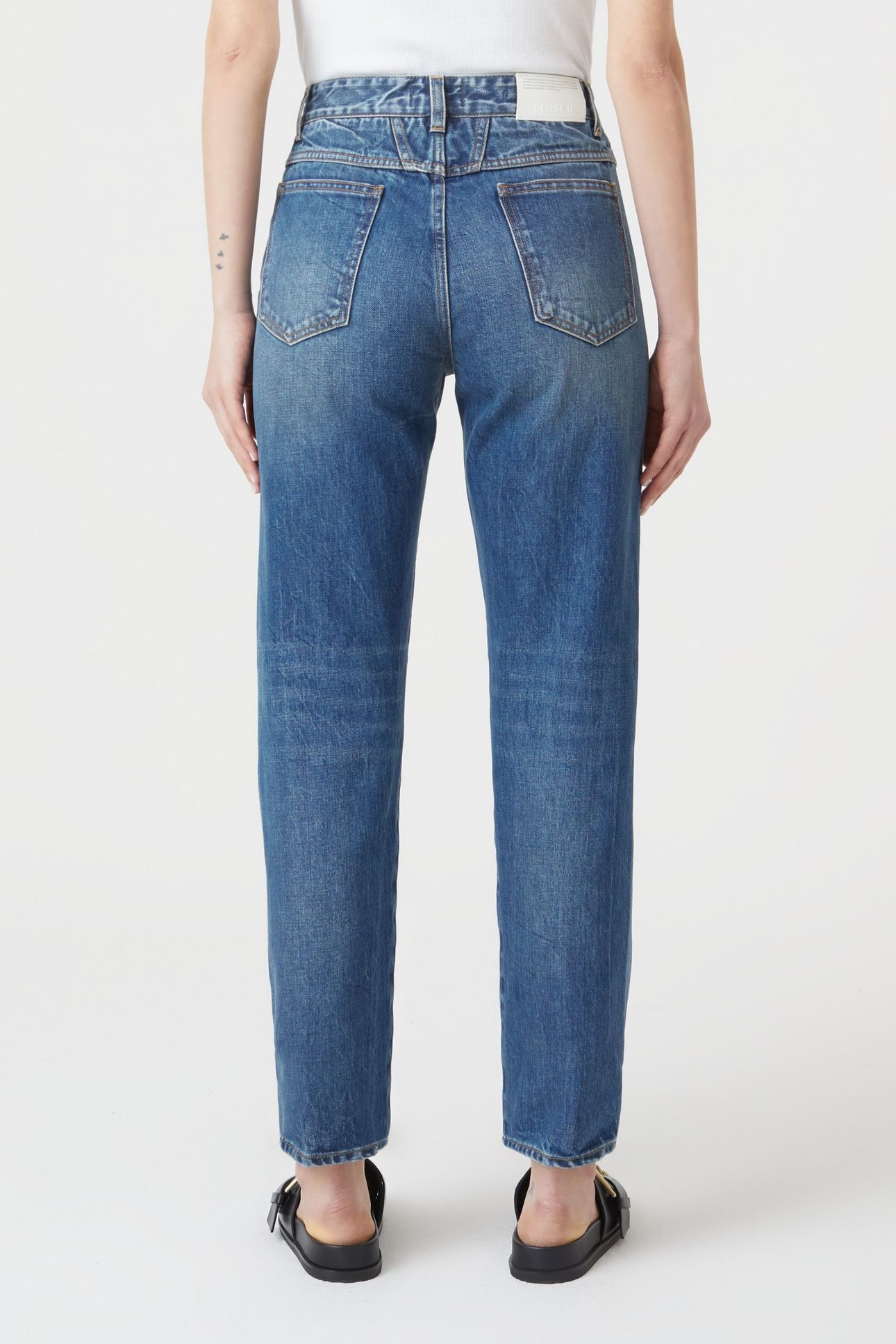 PEDAL PUSHER JEANS MID BLUE 4