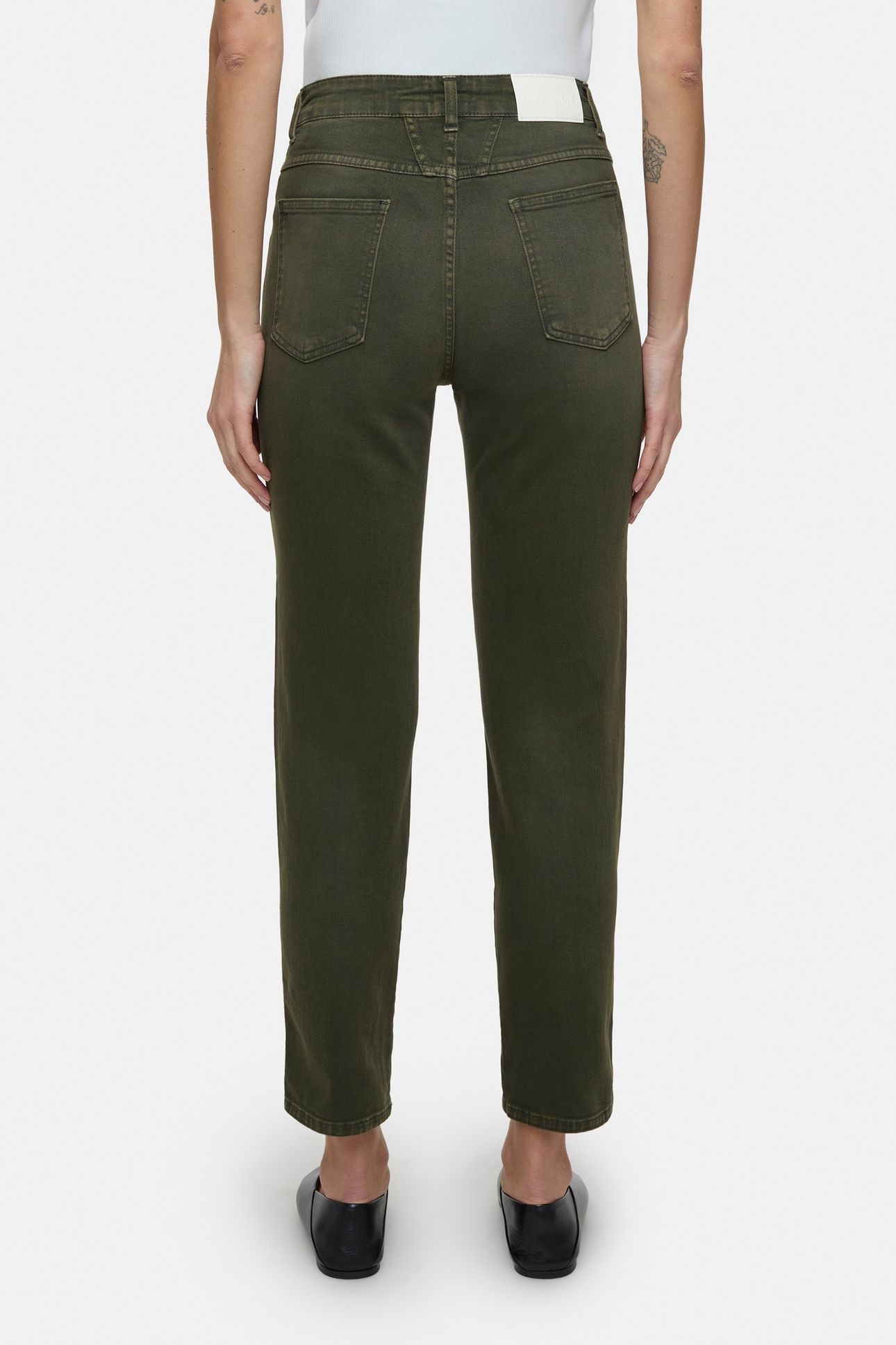 PEDAL PUSHER JEANS GREEN WEED 4