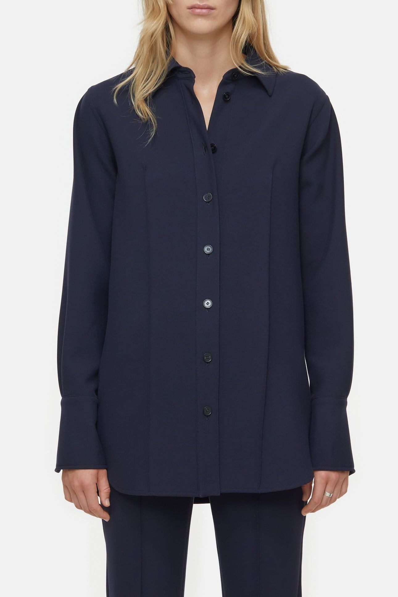 PINTUCK SHIRT BASIC SHIRTS & BLOUSES DARK NIGHT 2