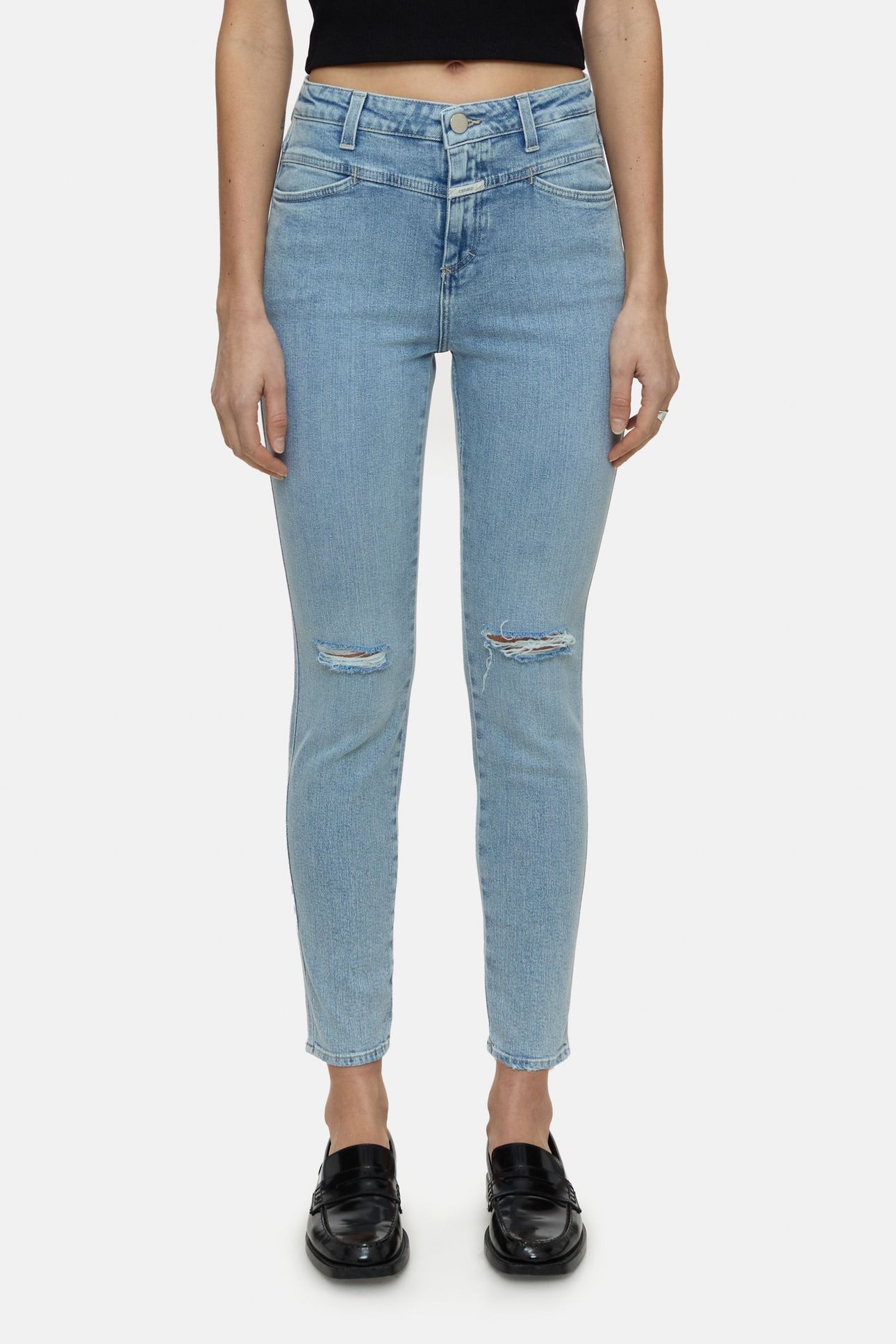 SKINNY PUSHER JEANS MID BLUE 2