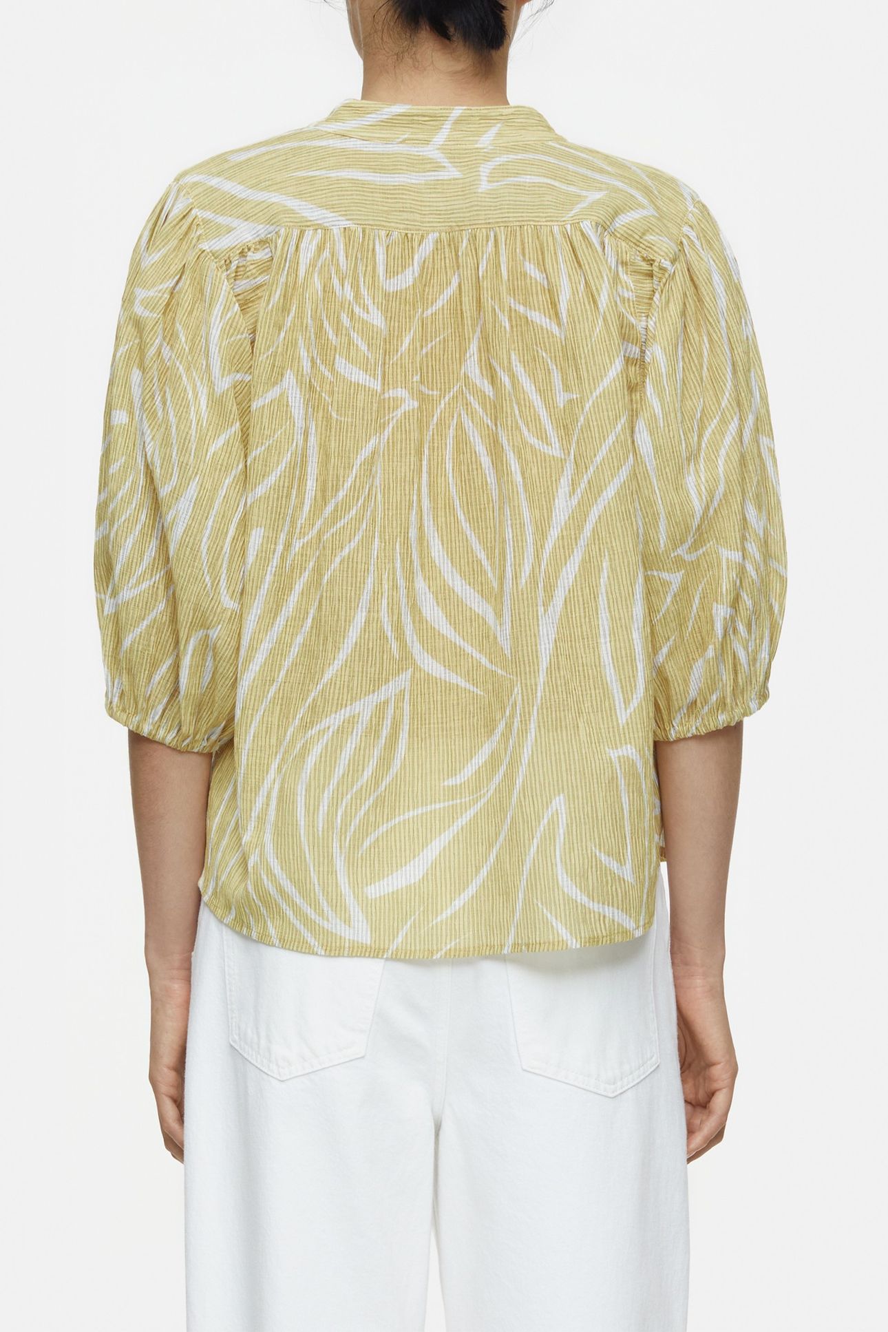 SHORT PUFFSLEEVE BLOUSE SHIRT CALAMATTA YELLOW 3