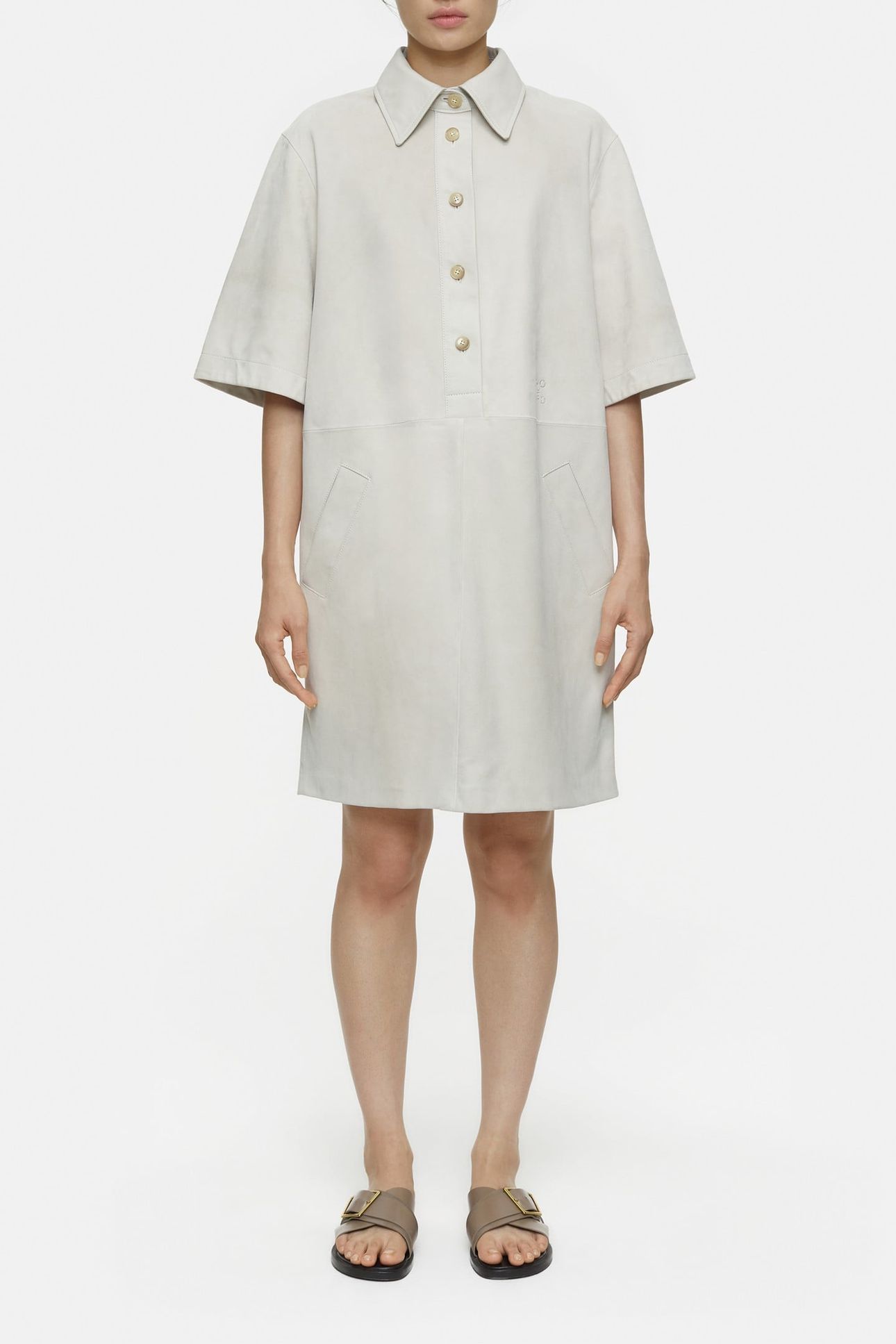 LEATHER DRESS LIMESTONE 1