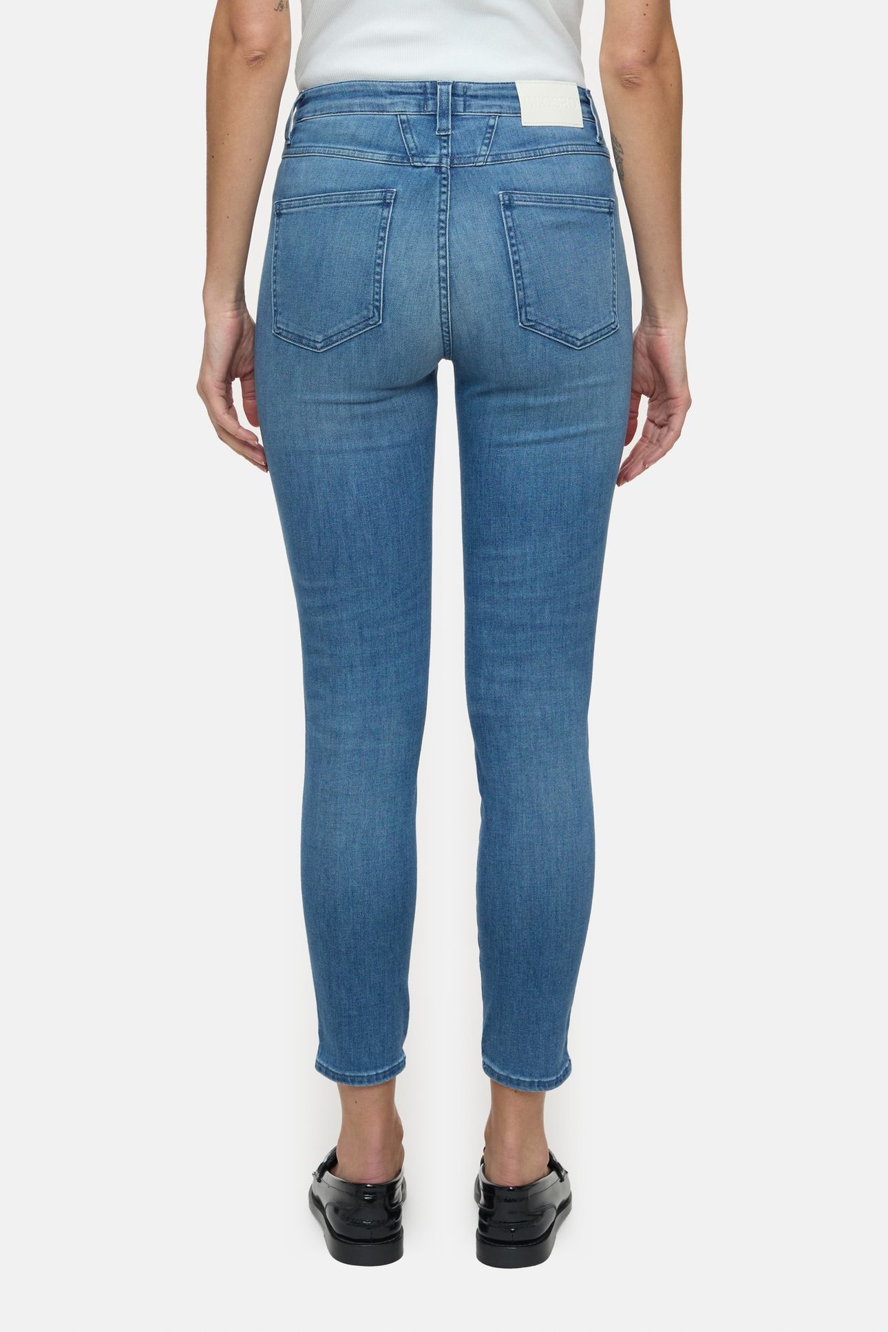 SKINNY PUSHER JEANS MID BLUE 2